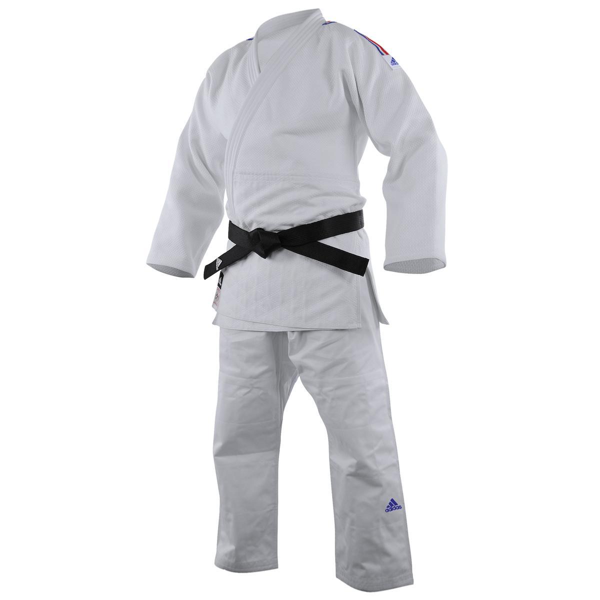 Kimono de Judo Adidas Champion III IJF France - Bleu Blanc Rouge - Boutique des Arts Martiaux et Sports de Combat
