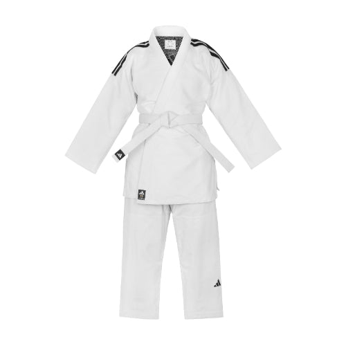 Kimono de Judo Adidas J690 Quest – 690 g/m² Blanc Bandes Couleur