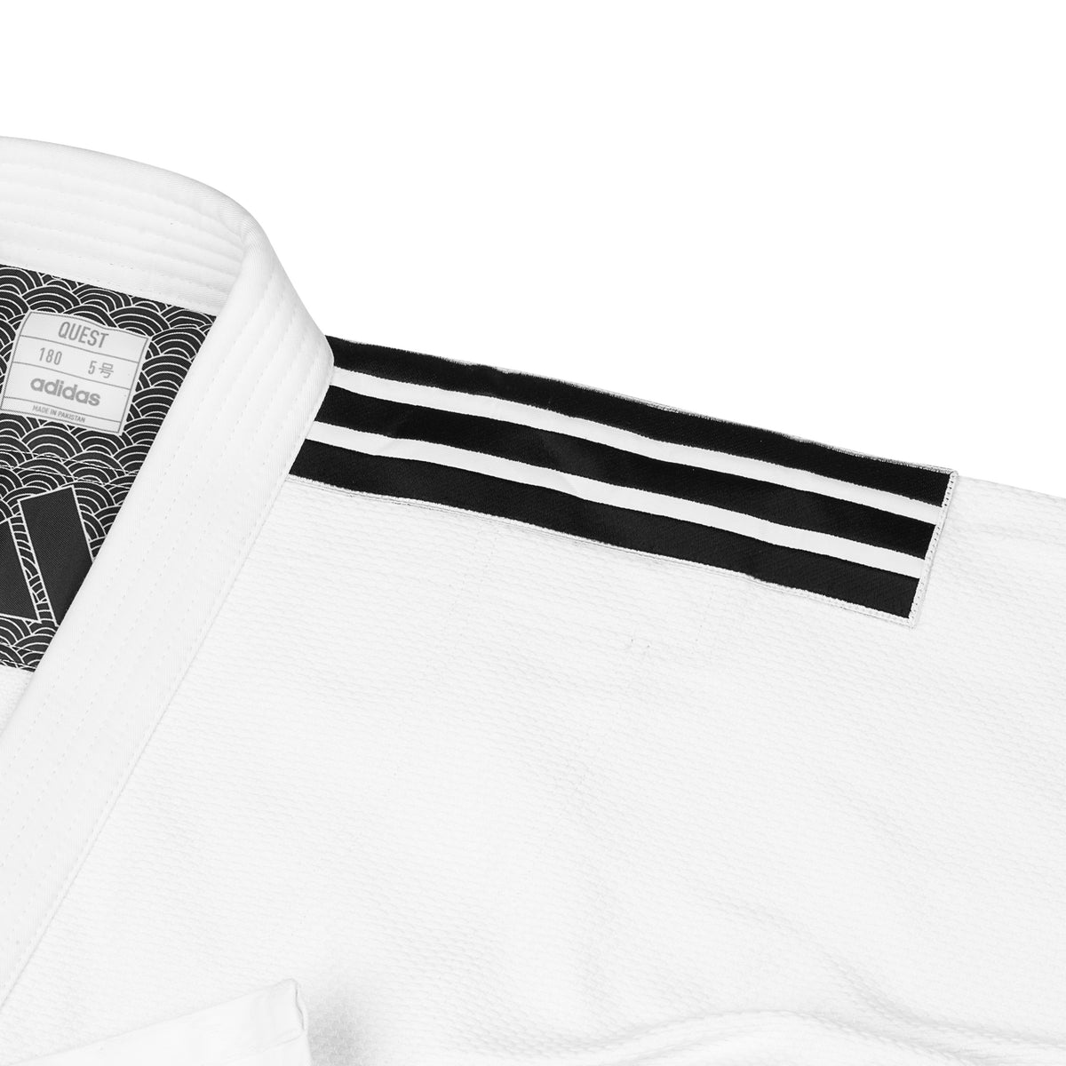 Kimono de Judo Adidas J690 Quest – 690 g/m² - Blanc - Bandes Noires