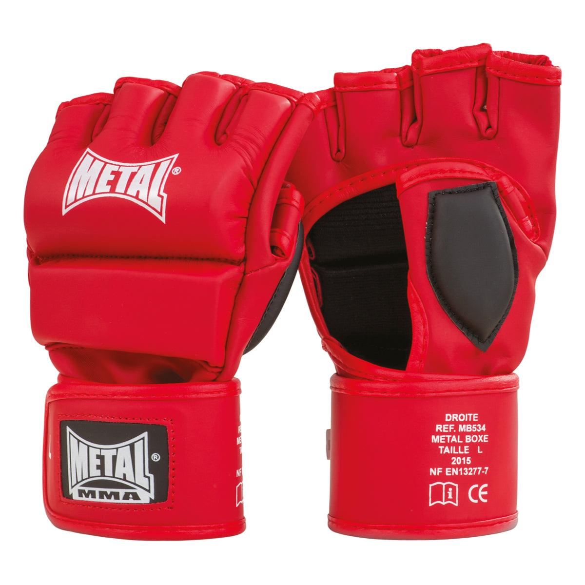 Gants de compétition MMA Sambo Metal Boxe Rouge MB534