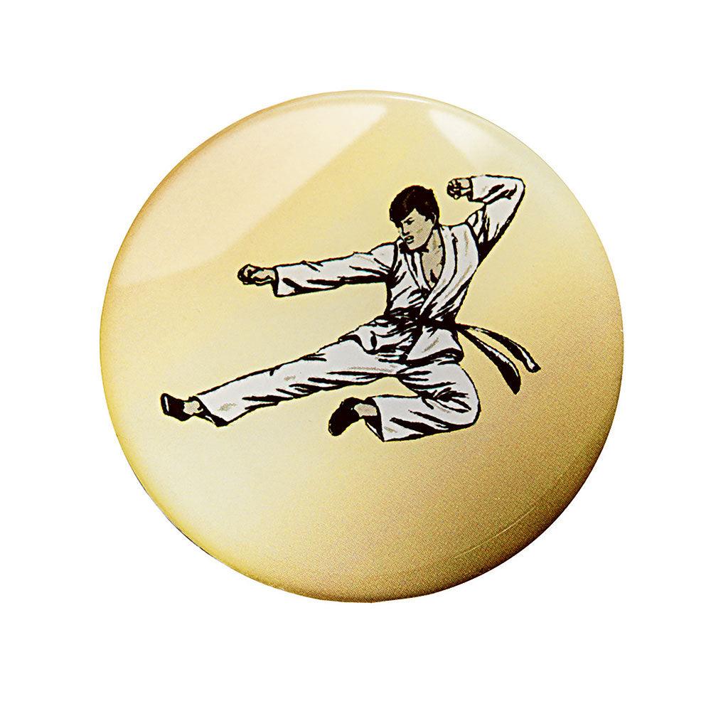 Pastille adhésive Karate & Taekwondo autocollant Ø 25 mm - PCB20