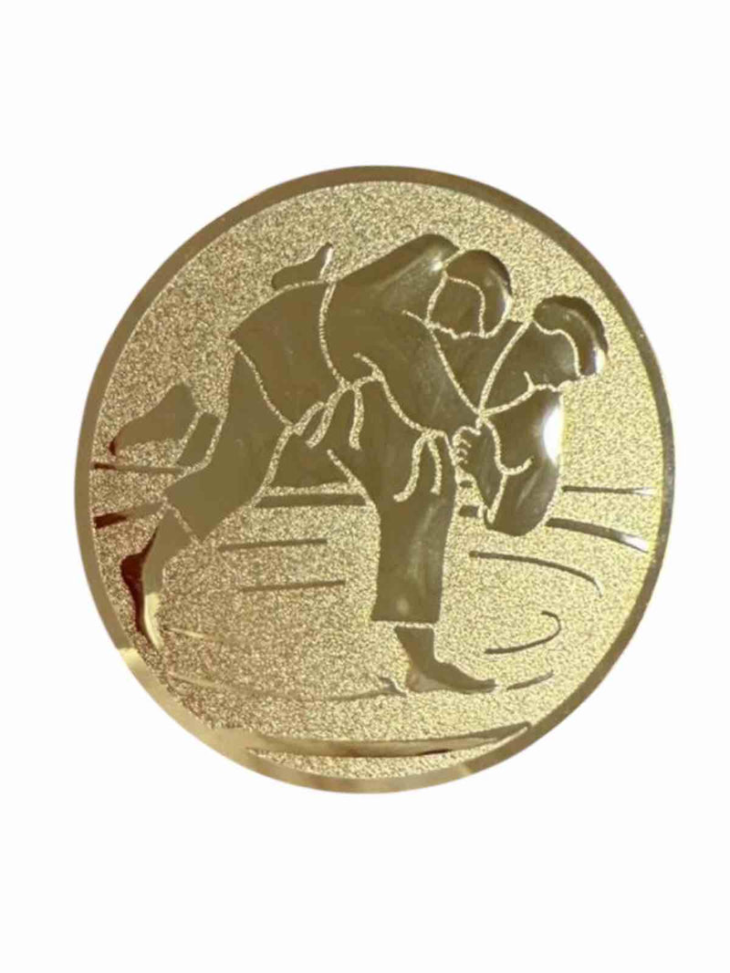 Pastille Aluminium Motif Judo Or Ø 25 mm - PB056