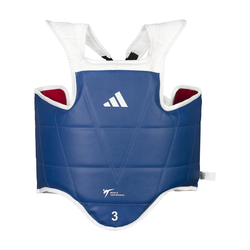 Plastron De Compétition Taekwondo Double Face Kwon - Certifié WT, Rouge/bleu, Tailles XXS à XL