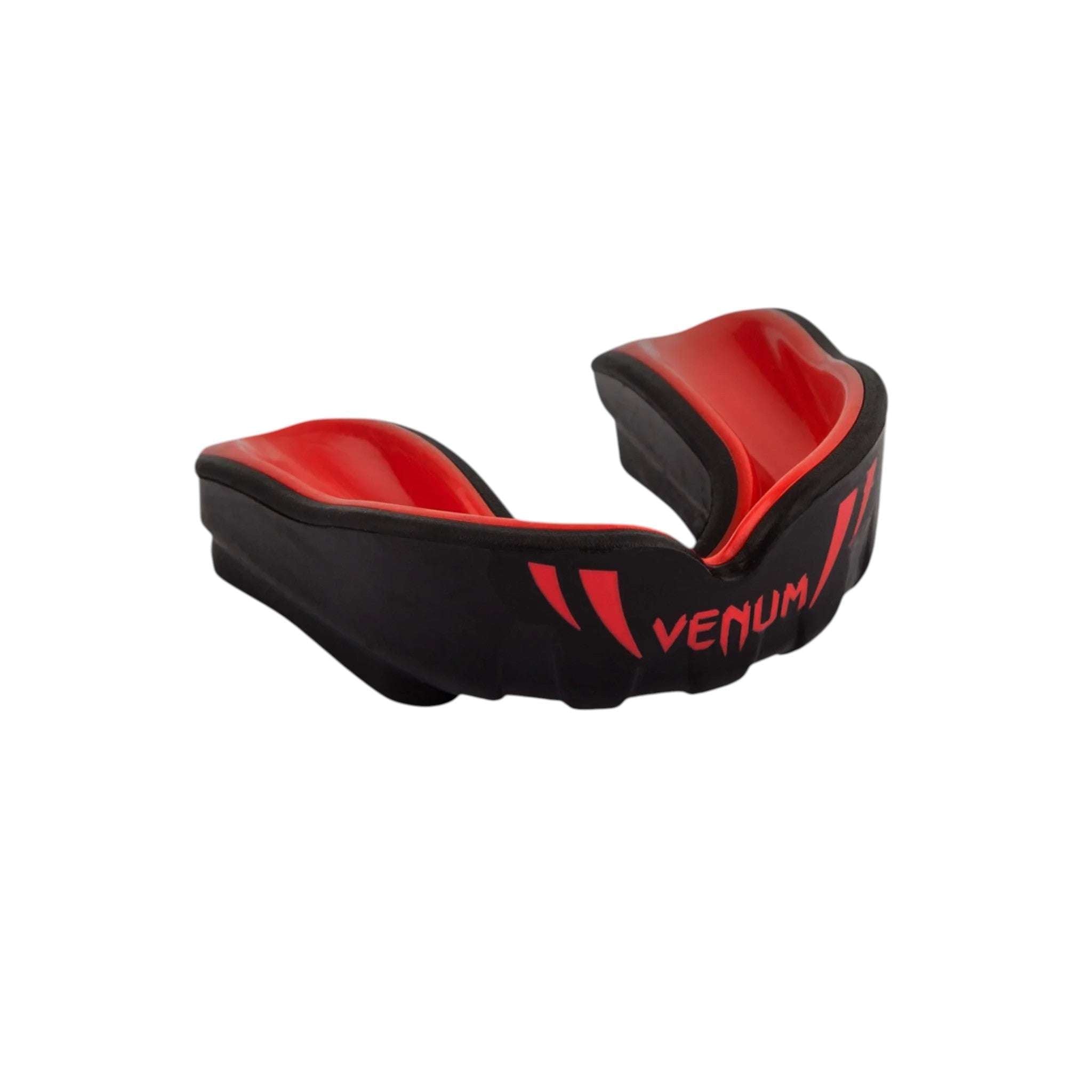 Protège-dents Venum Challenger enfant noir et rouge avec double couche pour sports de combat et absorption des chocs