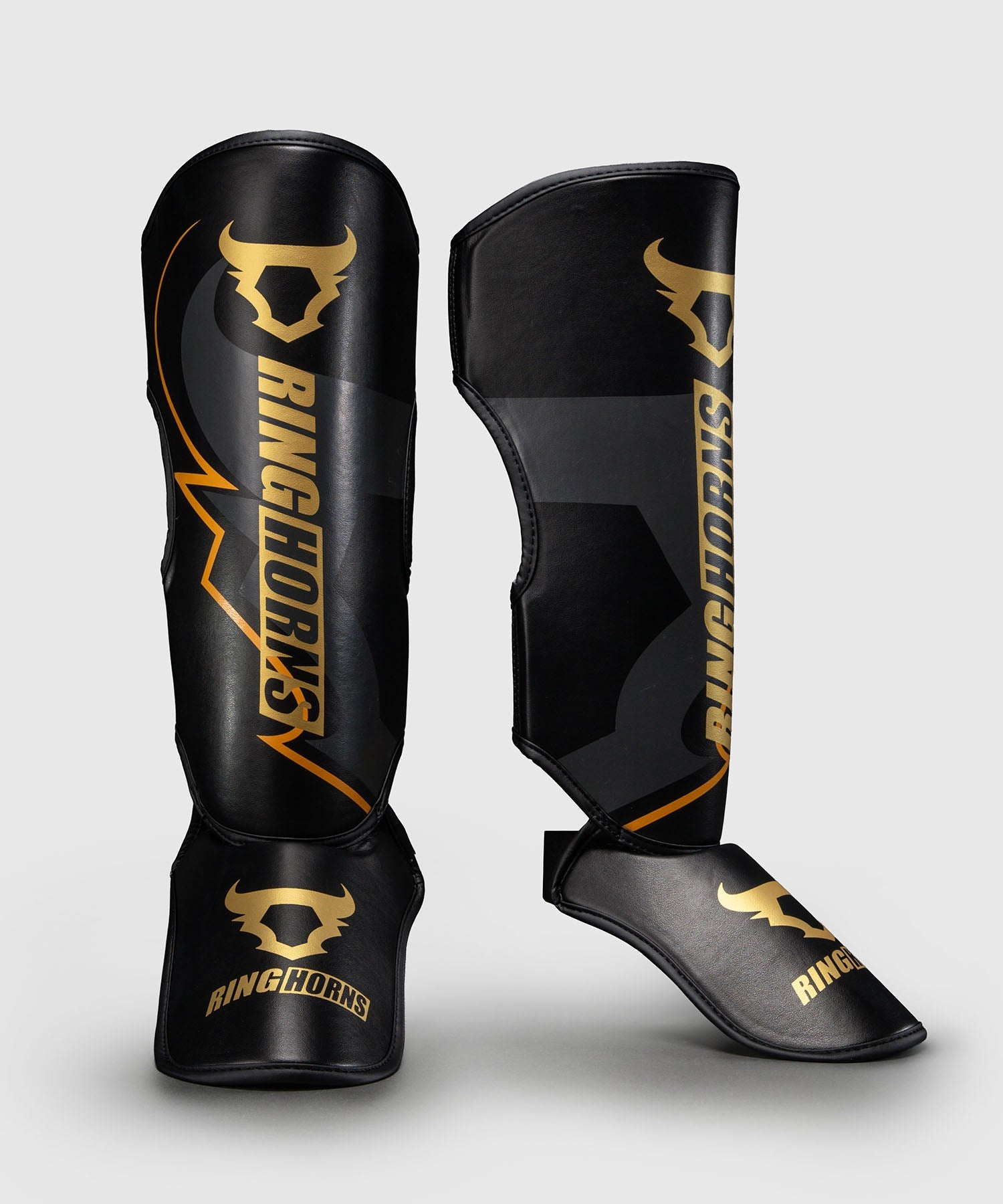 Protège tibias+pieds RingHorns Charger X Venum - Noir/Or