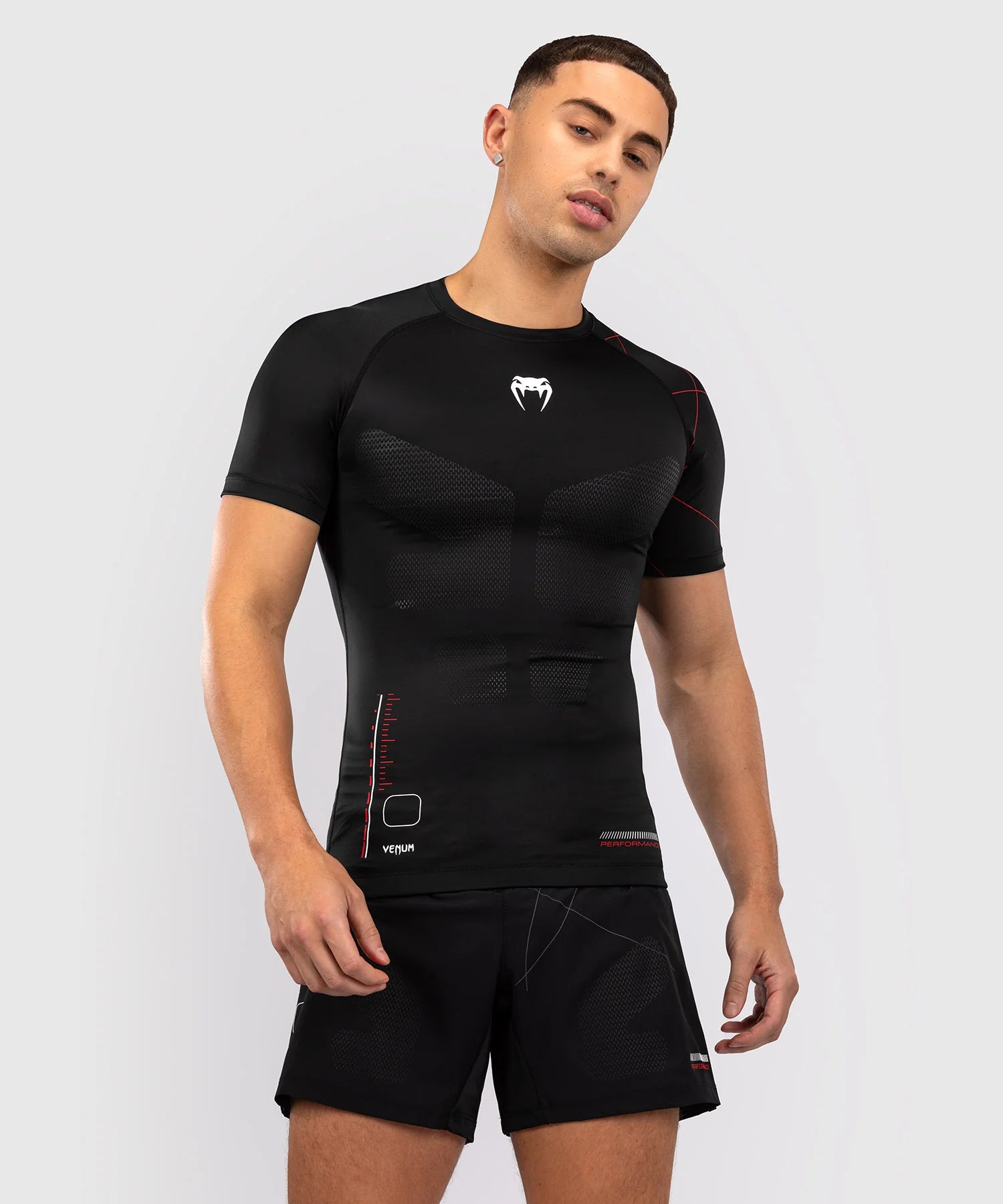 Rashguard Tactical XT Venum – Noir/Rouge Feu | Performance et Style