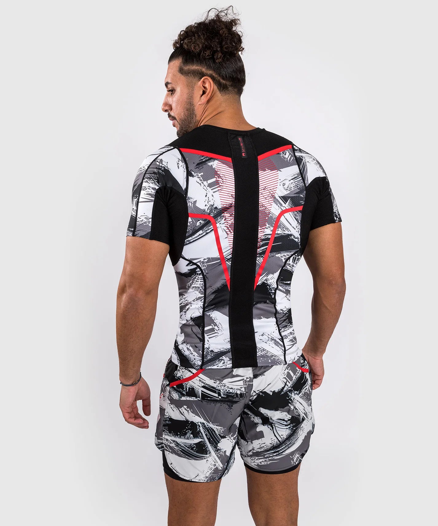 Rashguard Venum Electron 3.0 - Gris/Rouge