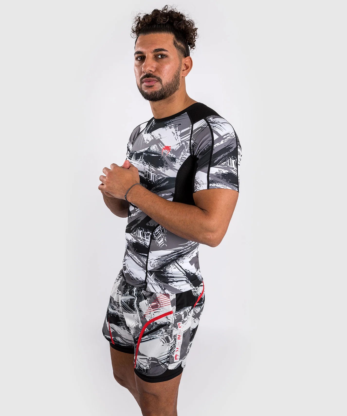 Rashguard Venum Electron 3.0 - Gris/Rouge