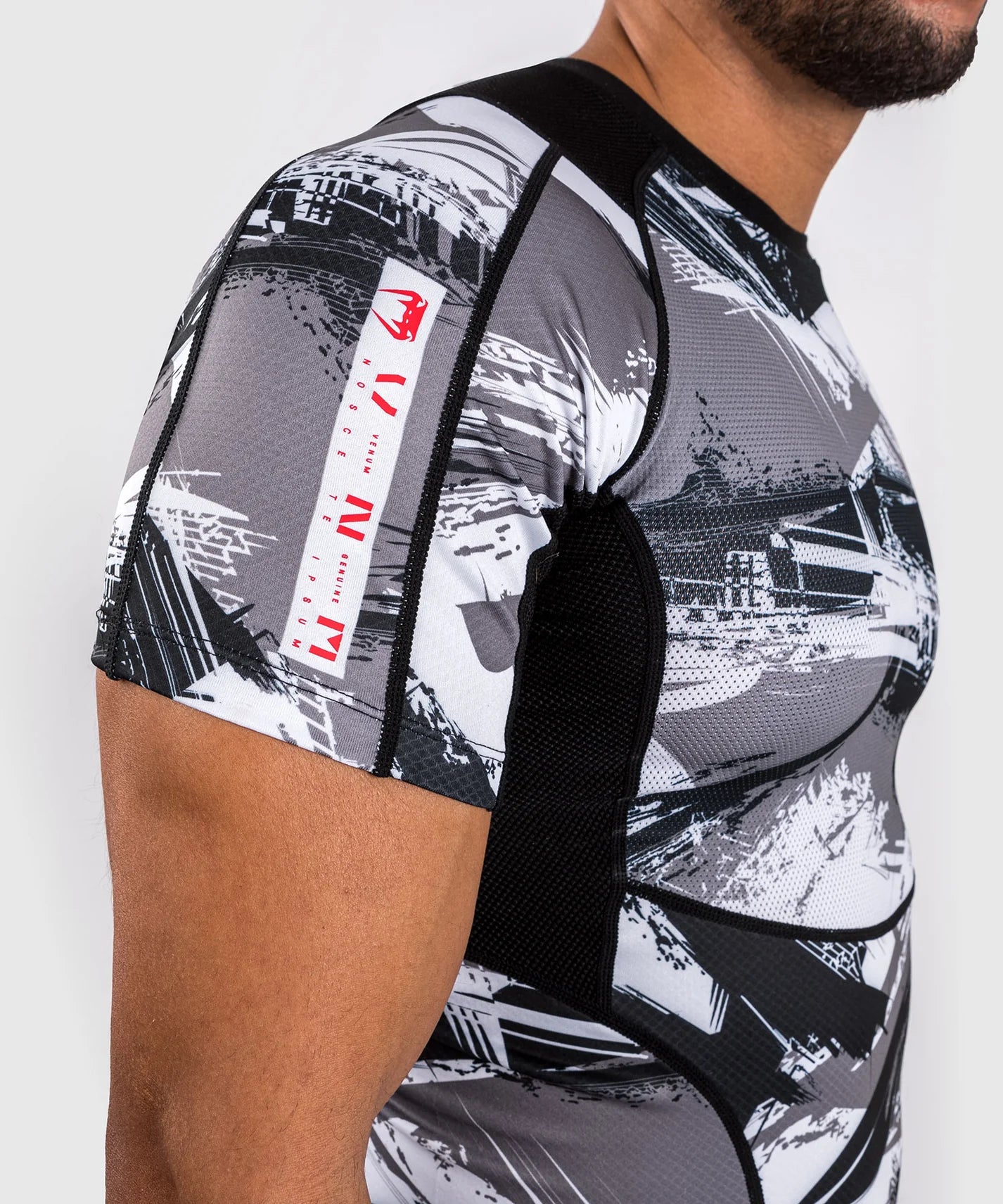 Rashguard Venum Electron 3.0 - Gris/Rouge