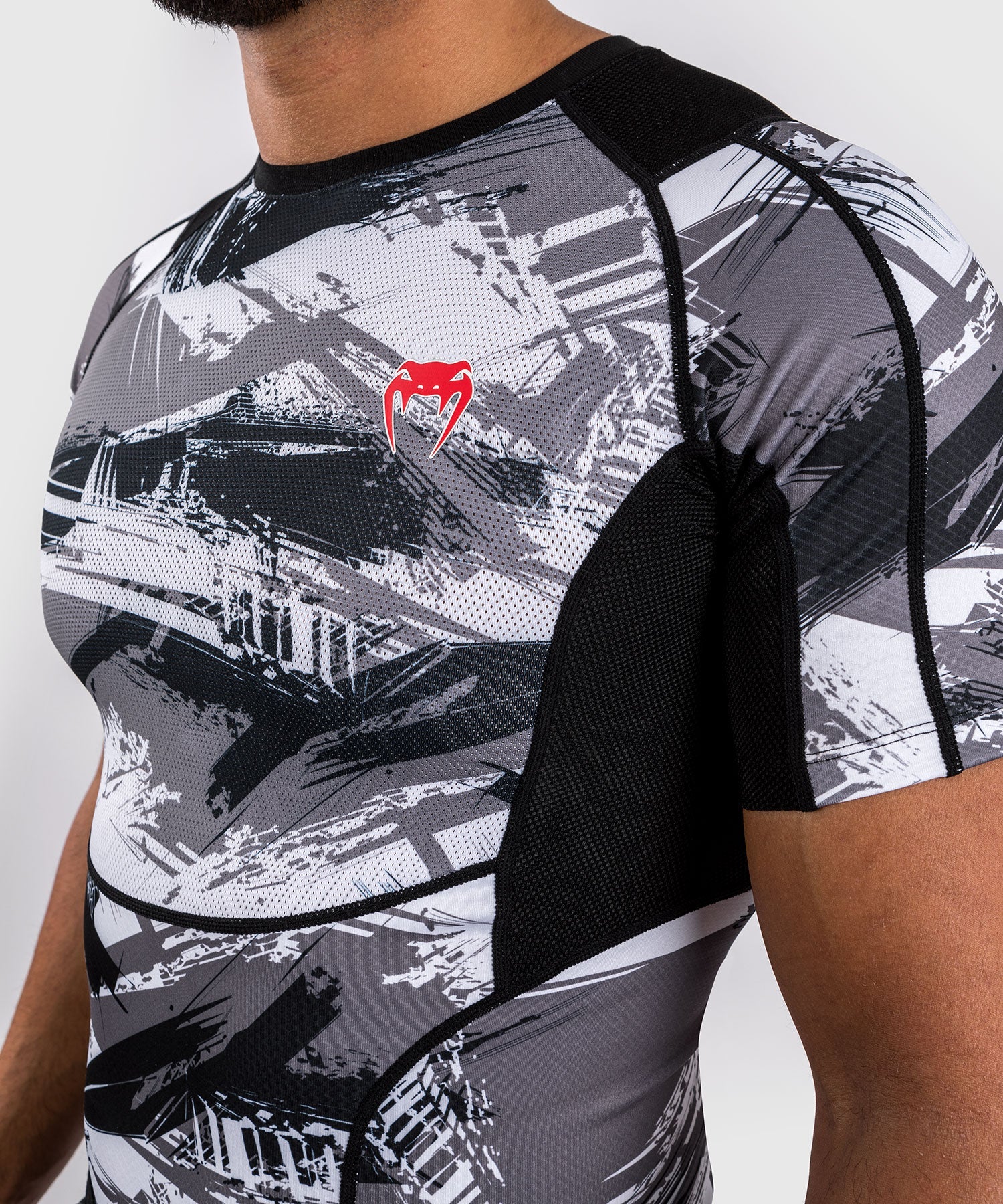 Rashguard Venum Electron 3.0 - Gris/Rouge