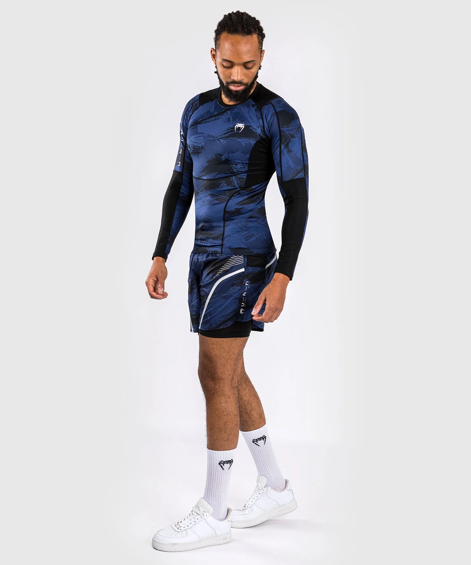 Rashguard Venum Manches Longues Electron 3.0 - Bleu Marine