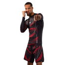 Rashguard Venum Matupa manches longues noir rouge argent