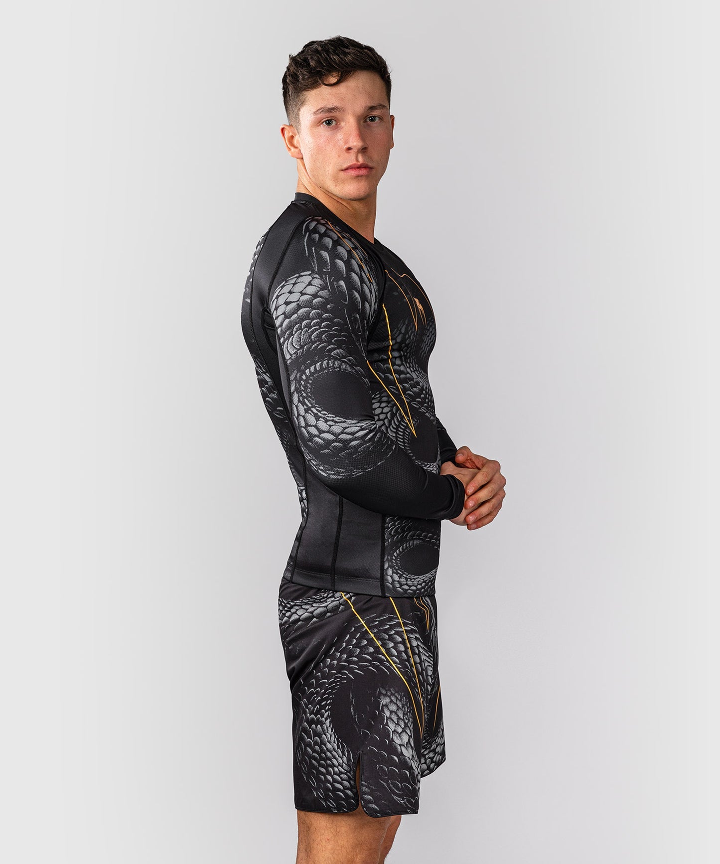 Rashguard Manches Longues Venum Matupa - Noir/Gris/Or