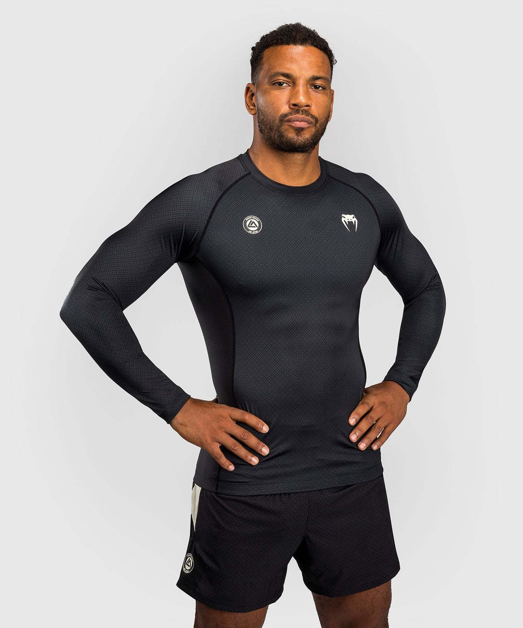 Rashguard Manches Longues Noir Taille L - Haut Compression Confortable Pour Sports De Combat Et Activités Outdoor