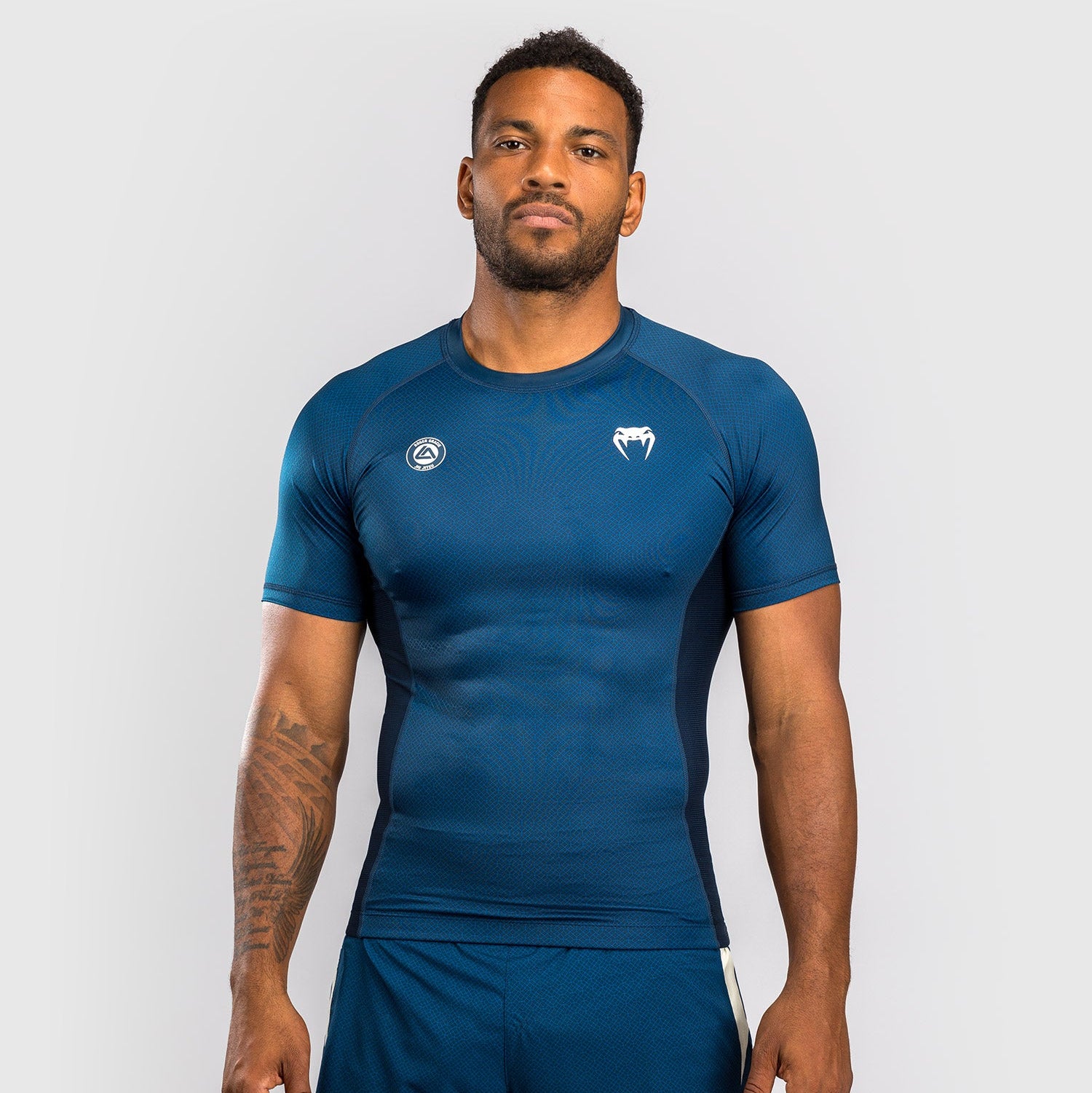 Rashguard manches courtes Venum x Roger Gracie Academy - Bleu