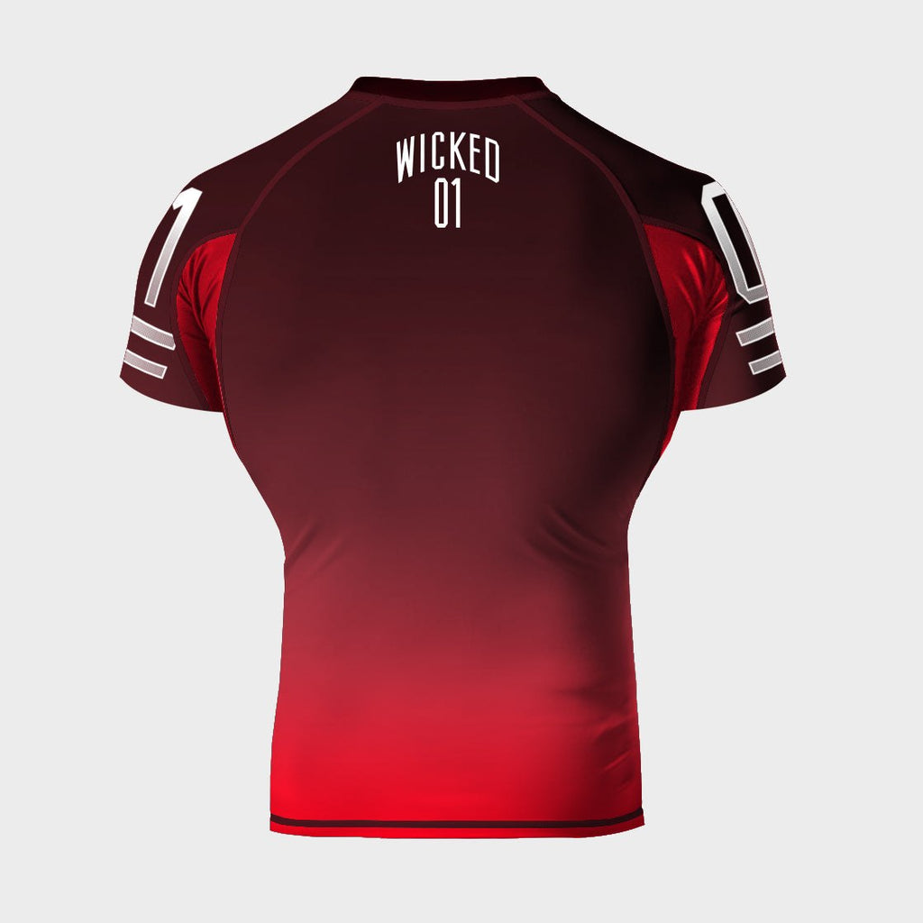 Rashguard manches courtes Wicked One - SUPERBOWL Rouge