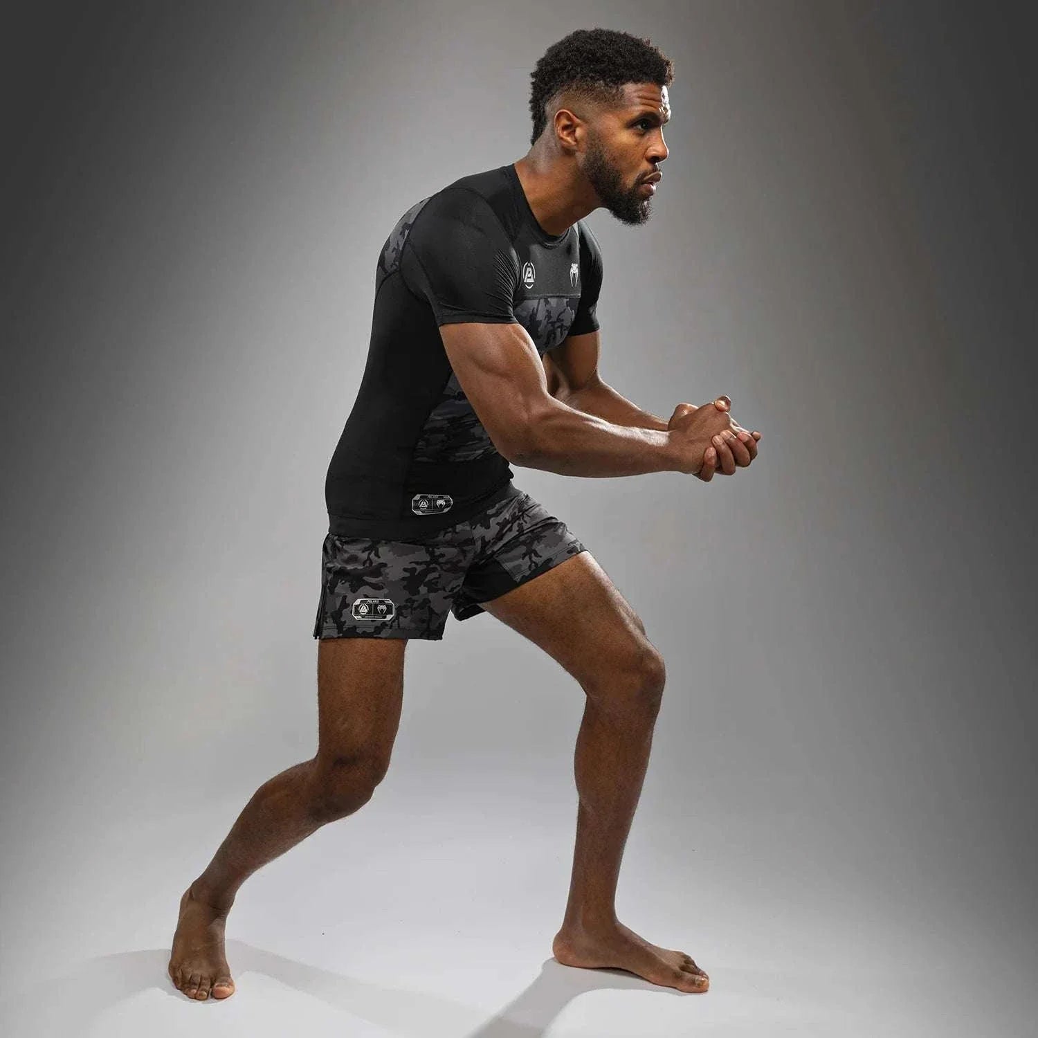 Rashguard manches courtes Venum x Polaris - Noir/Gris