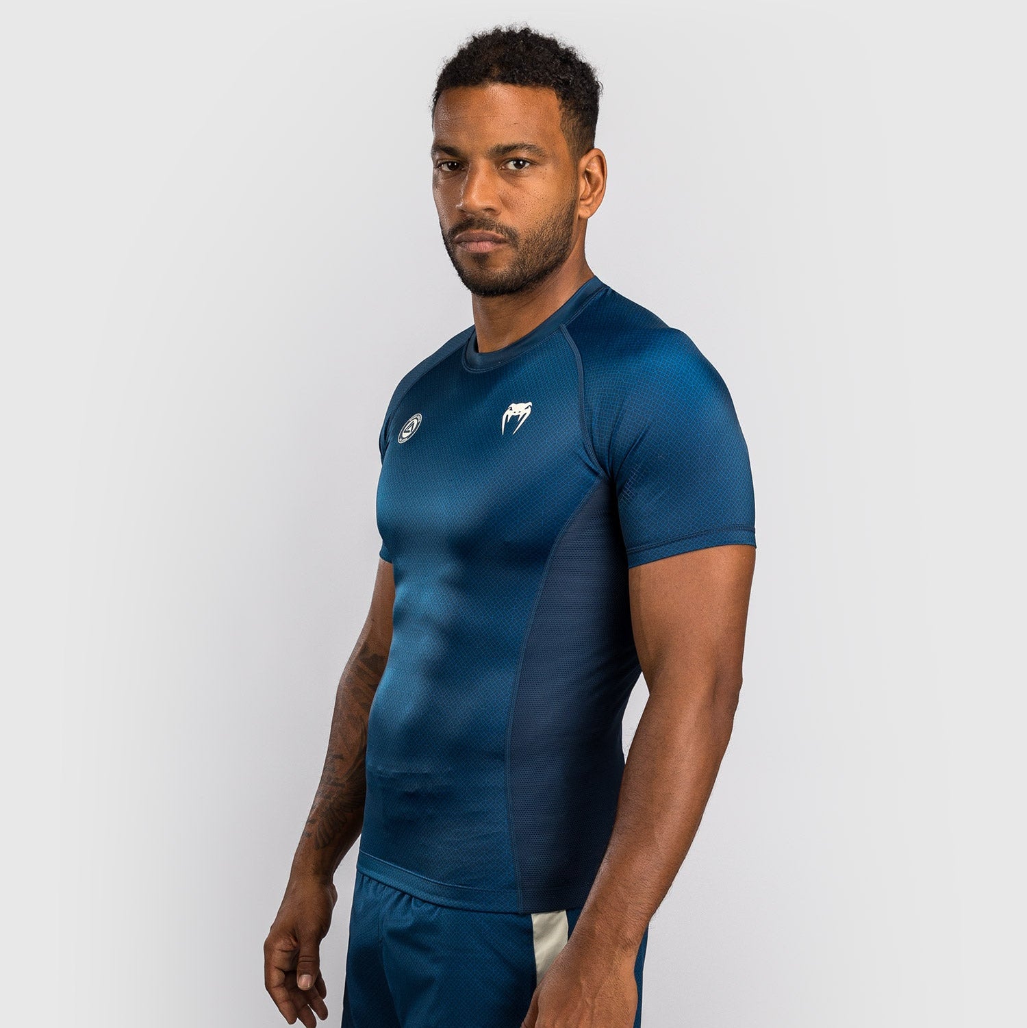 Rashguard manches courtes Venum x Roger Gracie Academy - Bleu