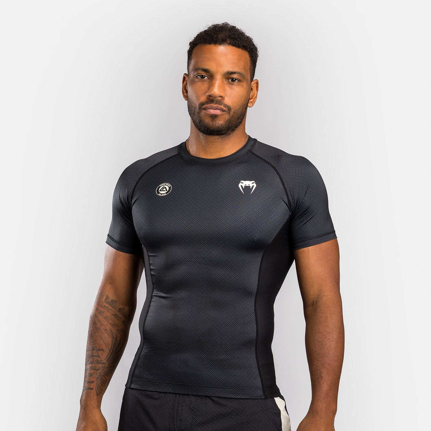 Rashguard manches courtes Venum x Roger Gracie Academy - Noir