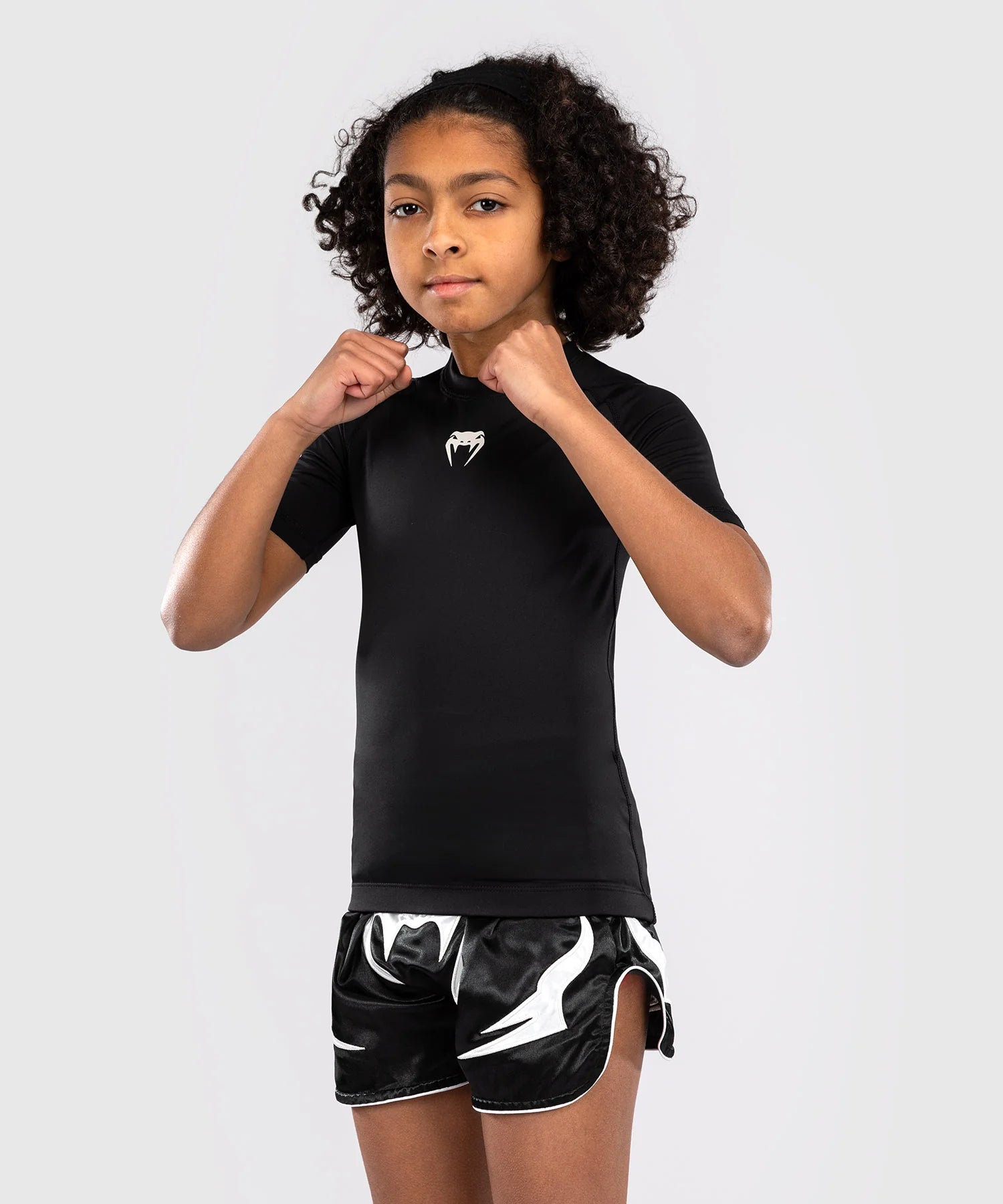 Rashguard Manches Courtes Venum Contender Kids - Noir