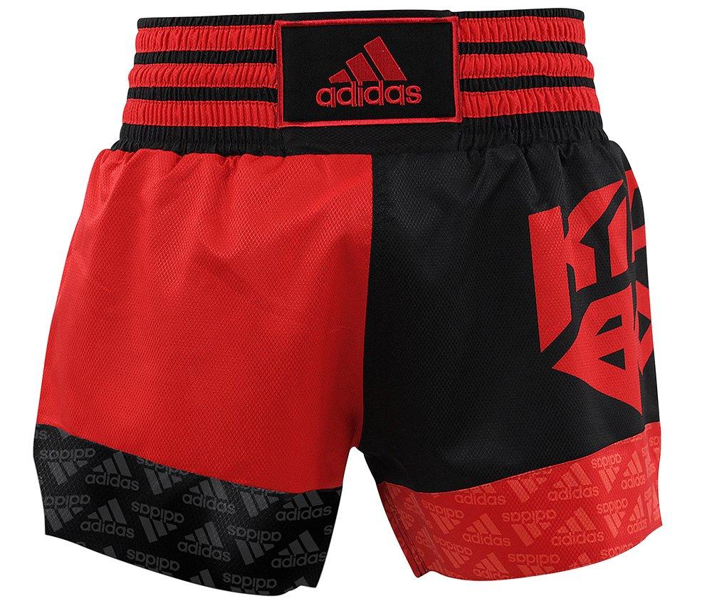 Short Kickboxing adidas ADISKB02 – Confort et Style Noir/Rouge