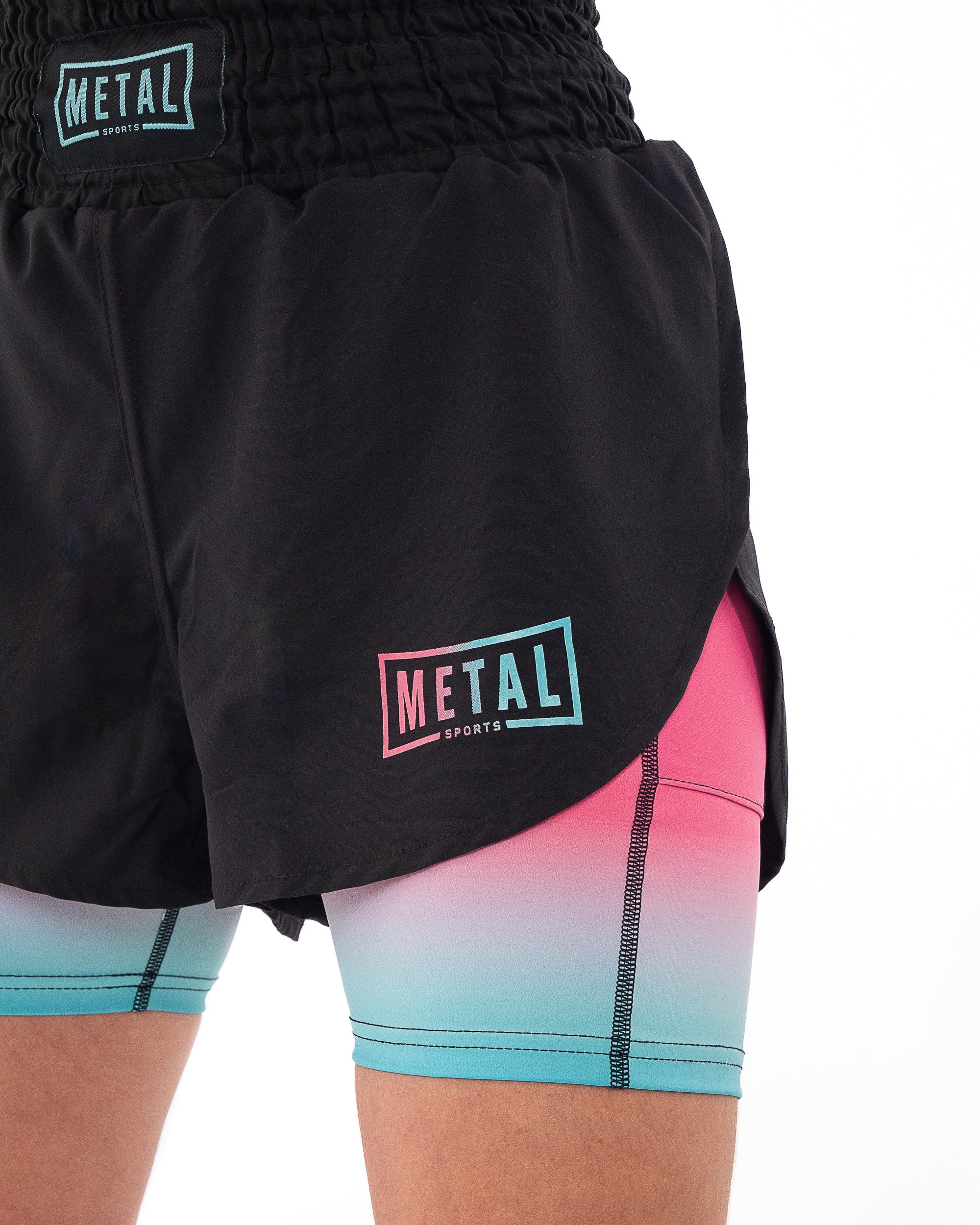 Short MMA femme 2 en 1 - Metal Boxe Miami Vice