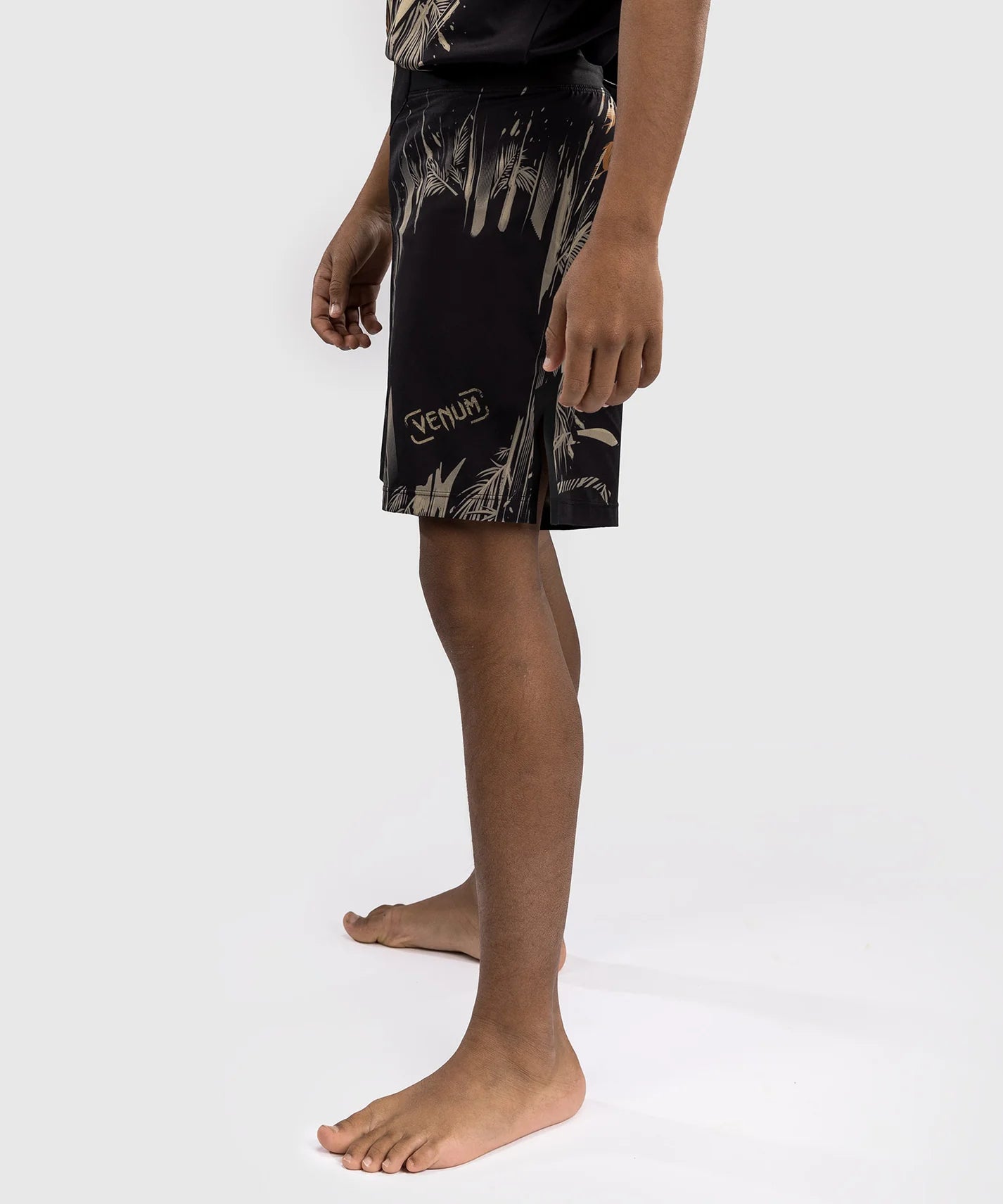 Short de Combat Venum Tiger Enfants - Noir/Orange Néon