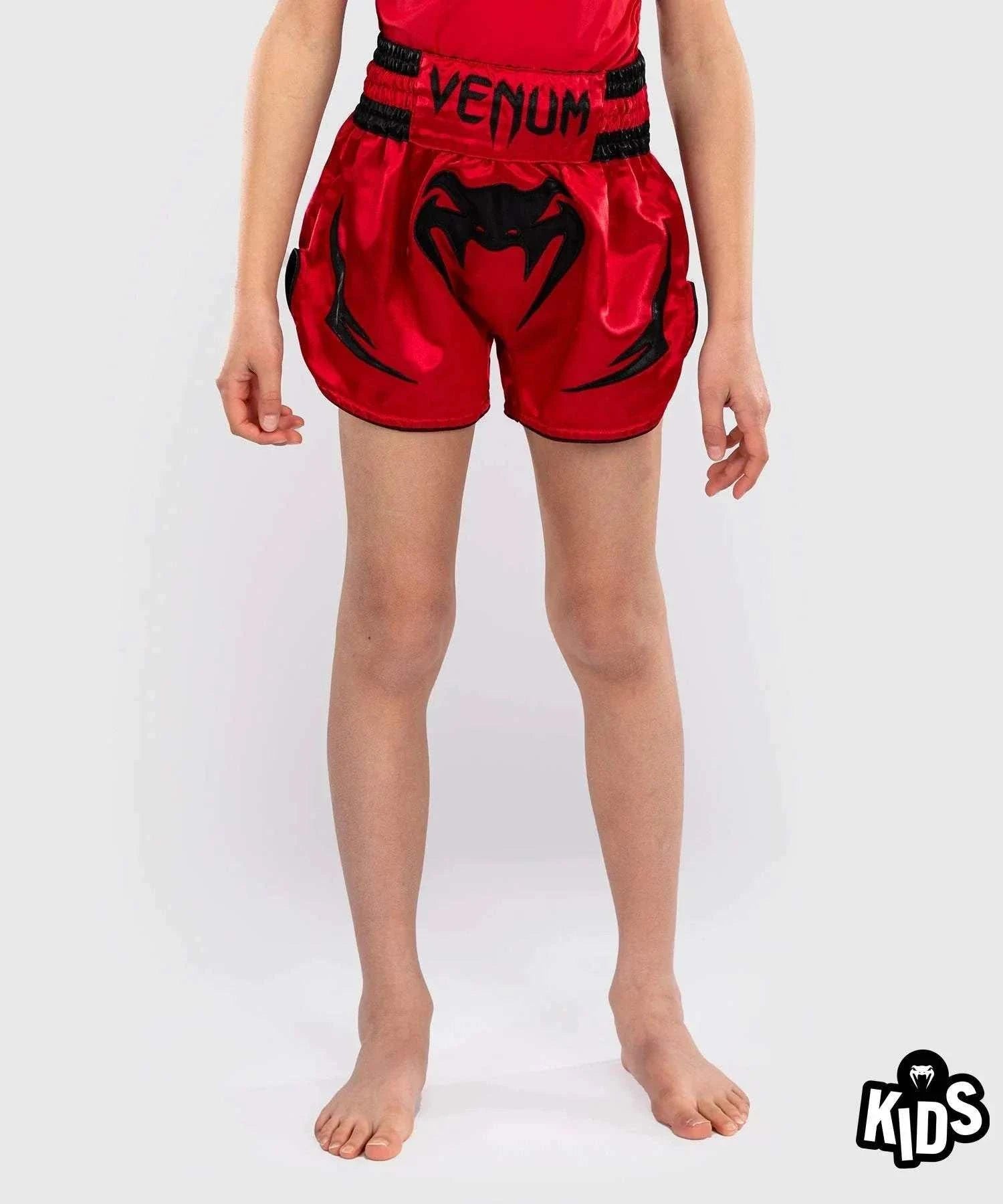 Short De Muay Thai / MMA ARIASS - Homme, Femme, Enfant - Tissu Polyester, Fentes Latérales, Ceinture élastique Avec Cordon - Rouge XXXL - 1