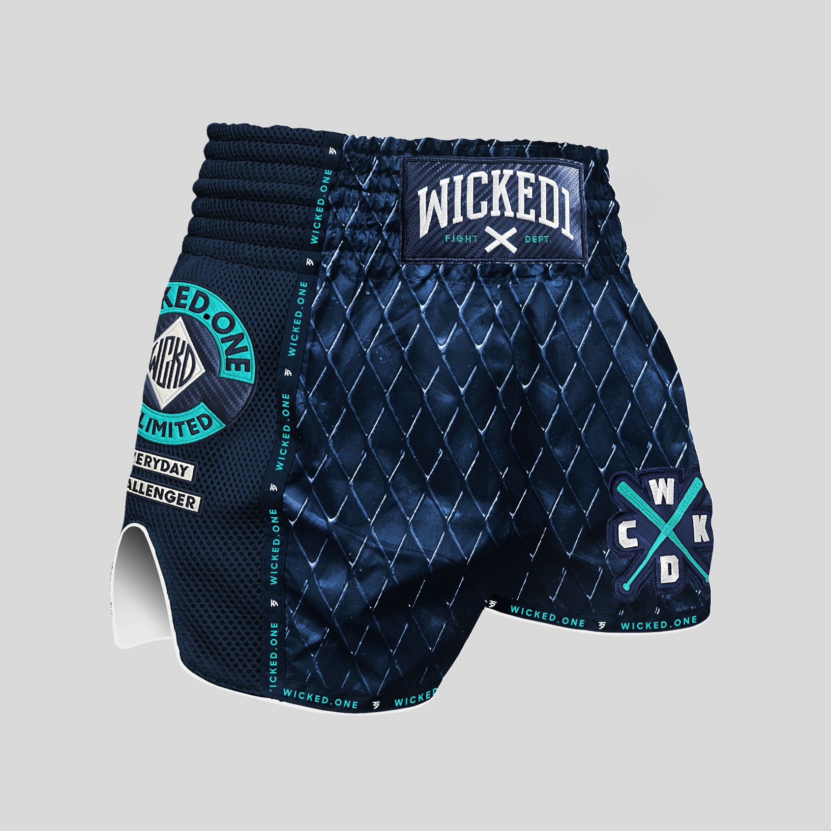 Short de Muay Thaï Wicked One - CAGE Navy