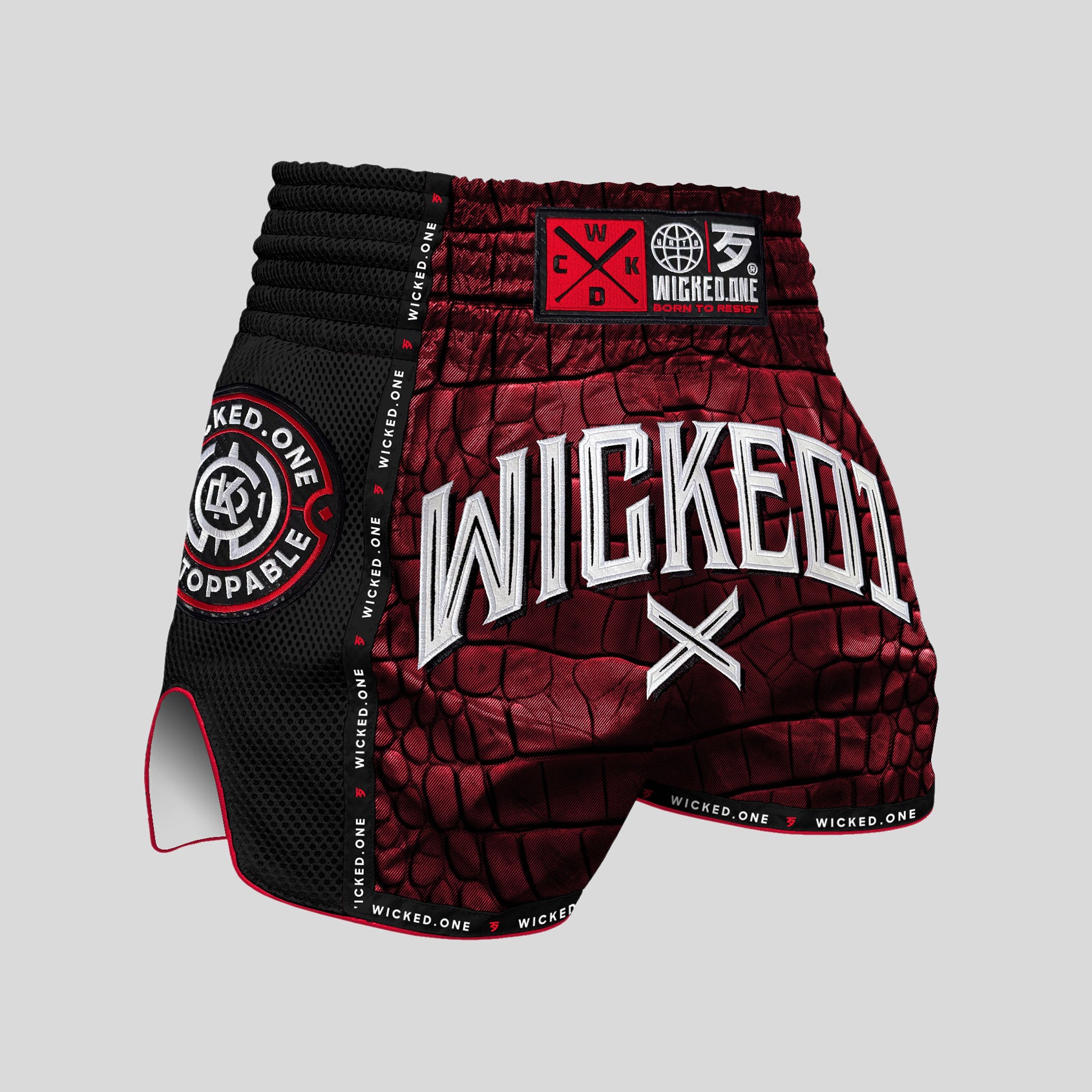 Short de Muay Thaï Wicked One - CAÏMAN Rouge