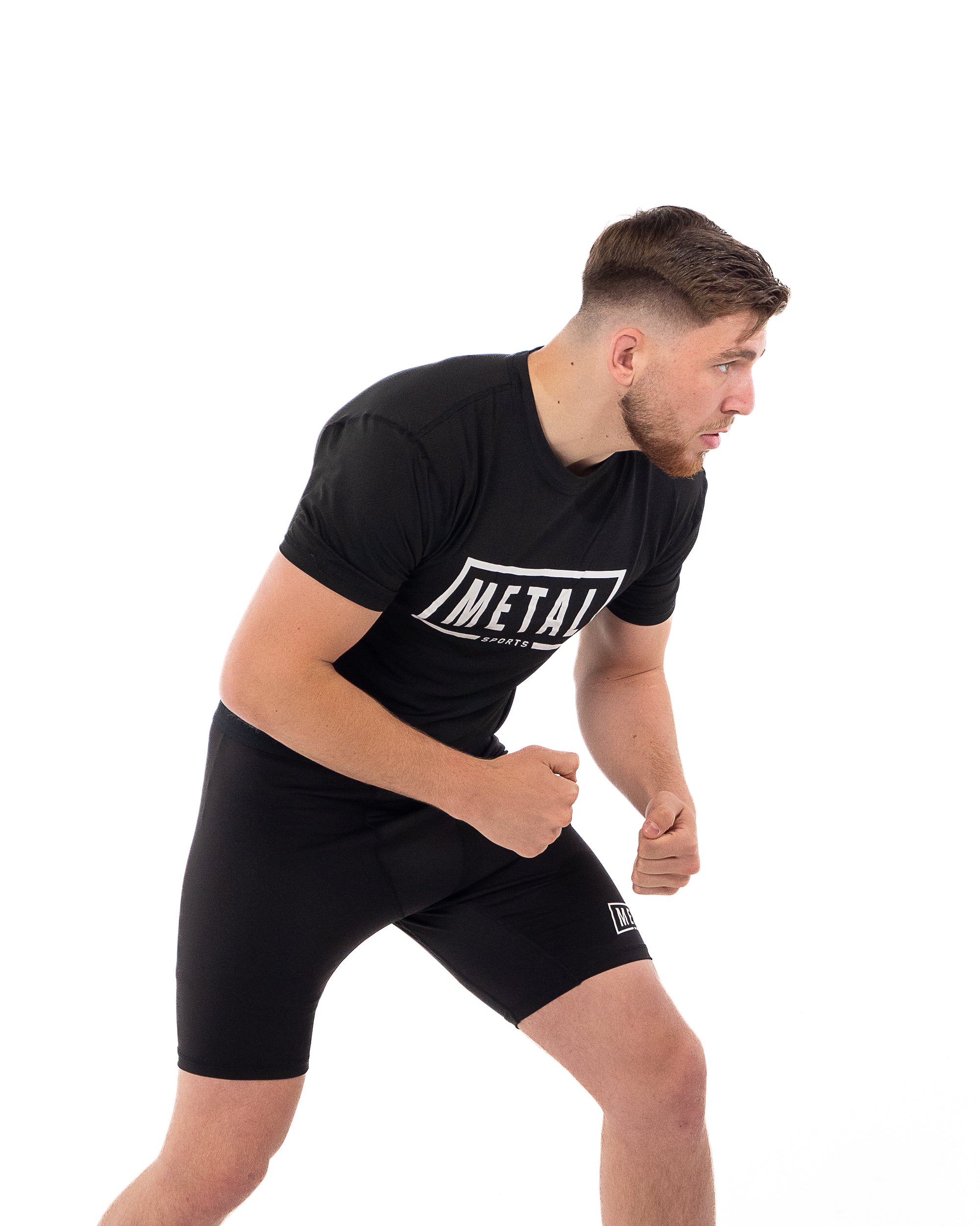 Short de compression Metal Boxe - Noir