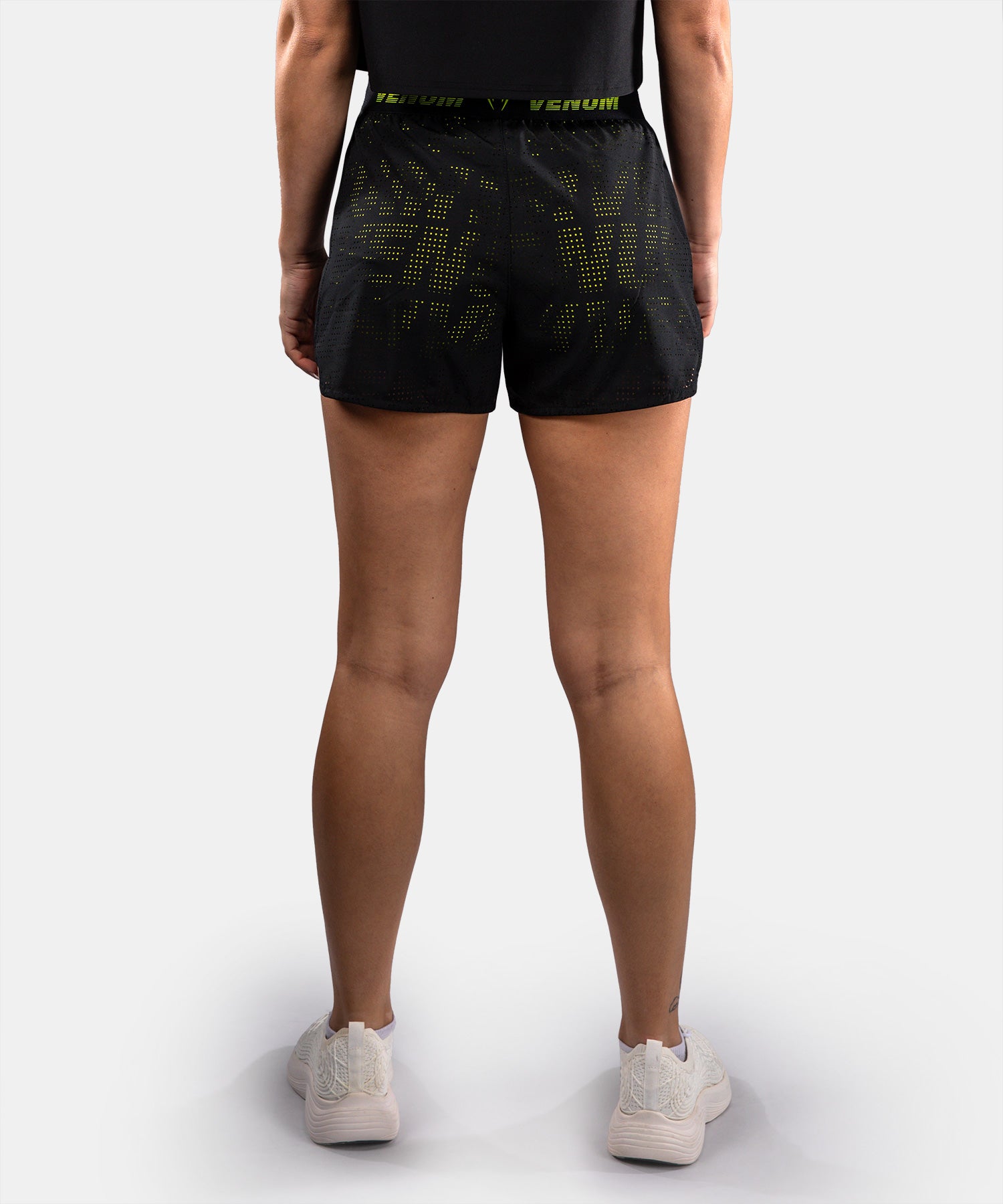Short d’entraînement femme Venum Lazer - Noir/Jaune