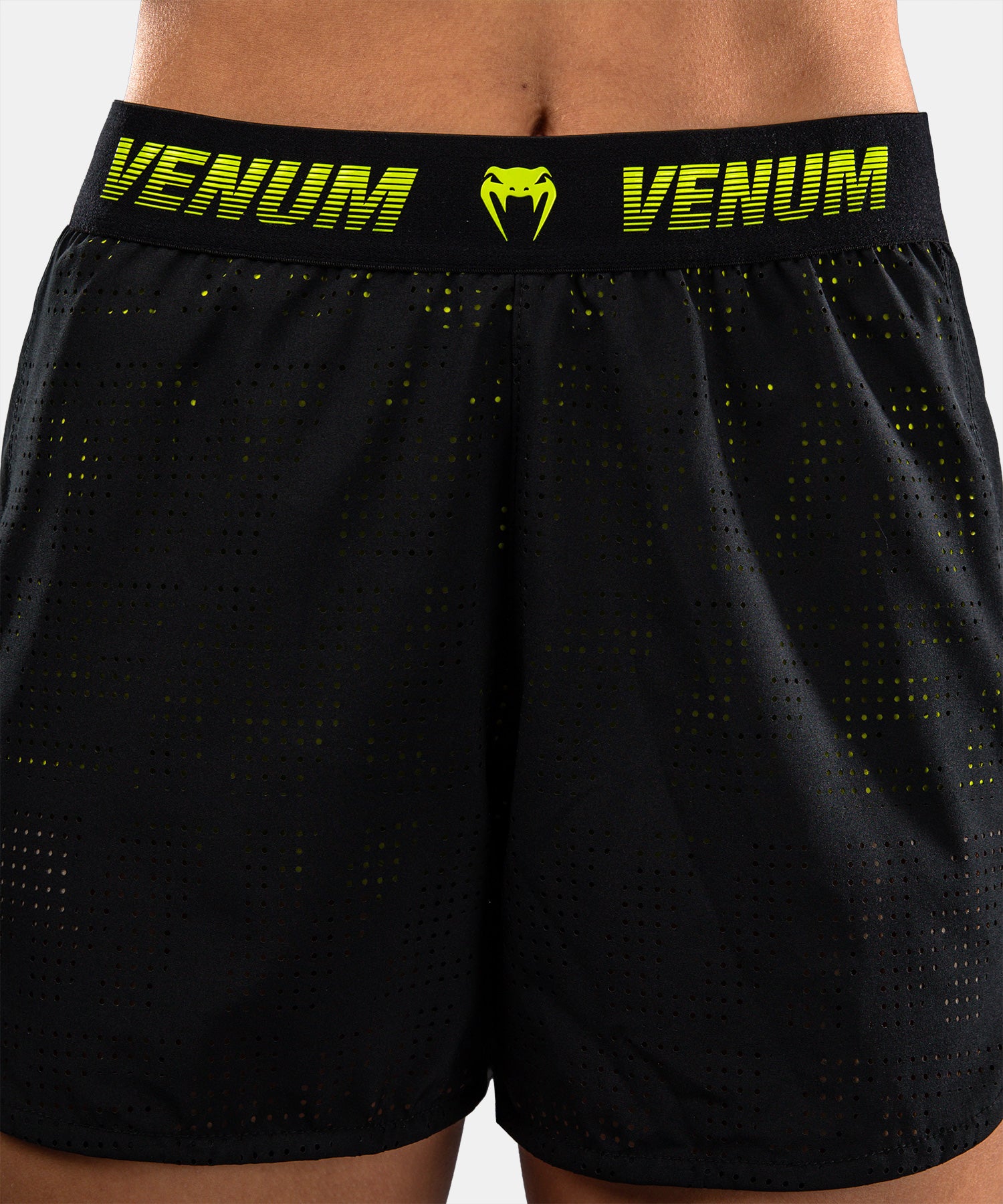 Short d’entraînement femme Venum Lazer - Noir/Jaune