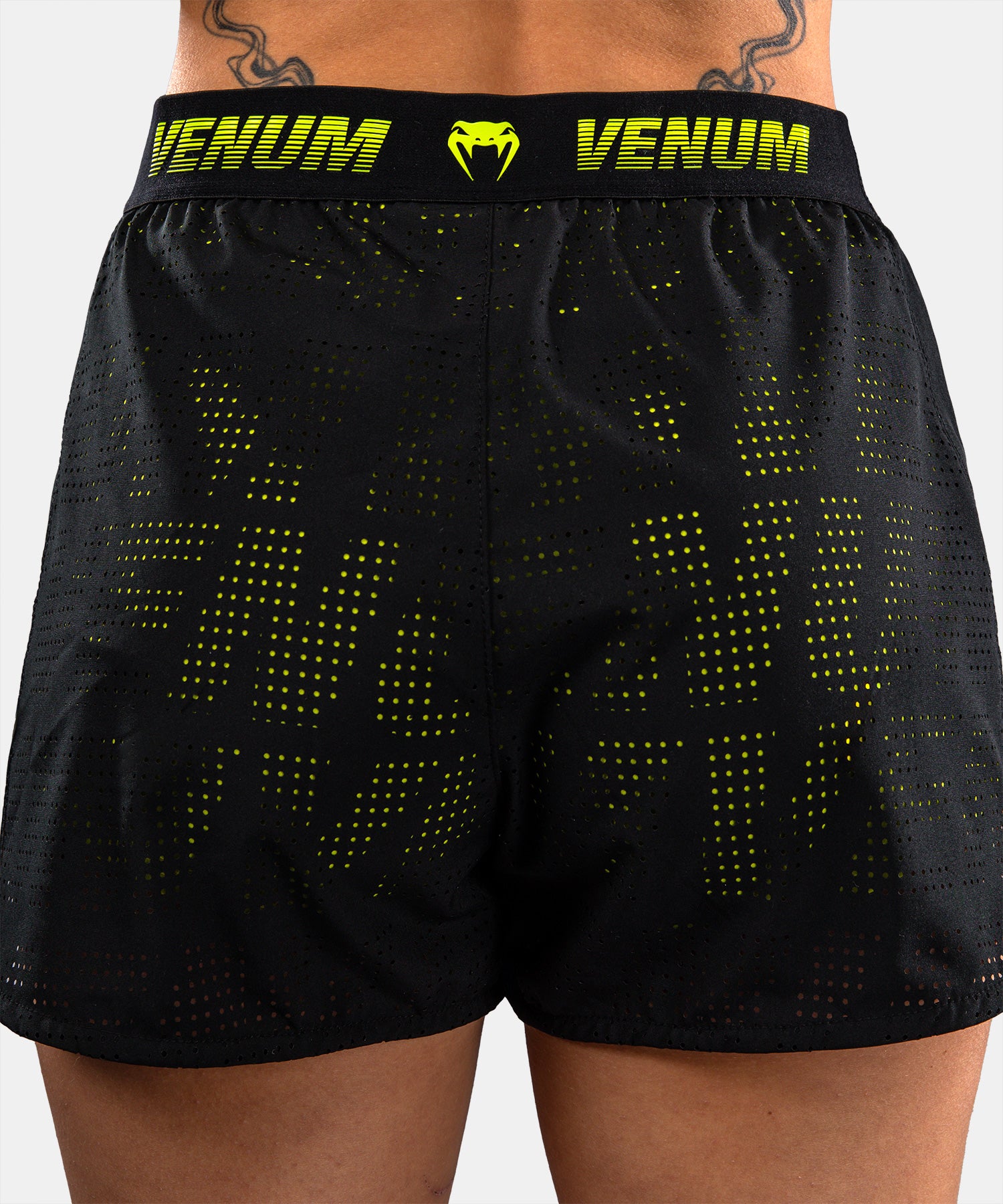Short d’entraînement femme Venum Lazer - Noir/Jaune