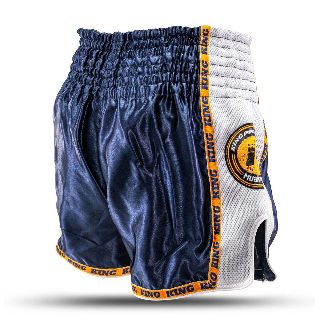Short de Boxe Thaï & Kick Boxing - king Pro Boxing Bleu/Orange