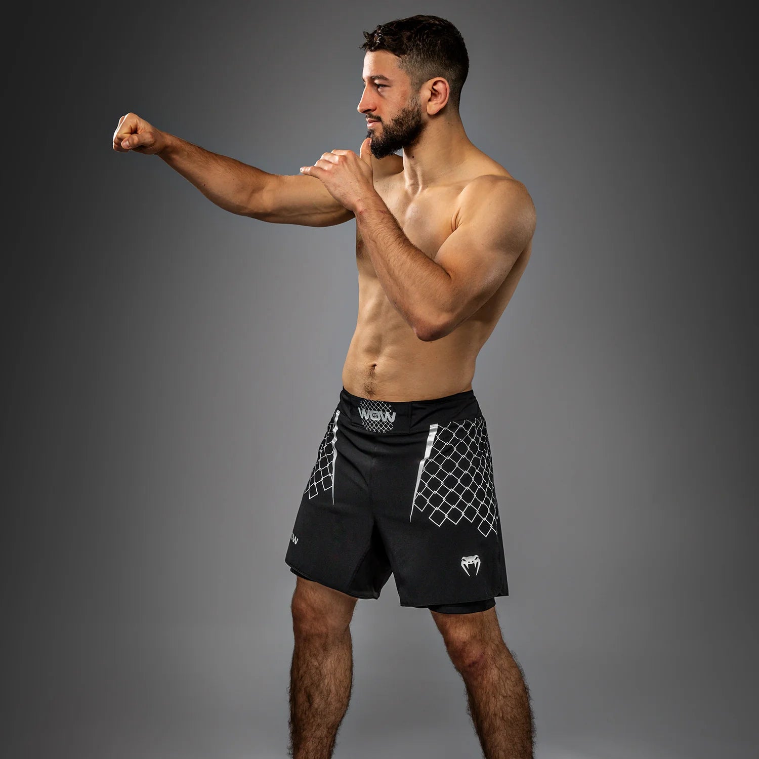 Short de Combat Venum X WOW FC - Noir/Gris