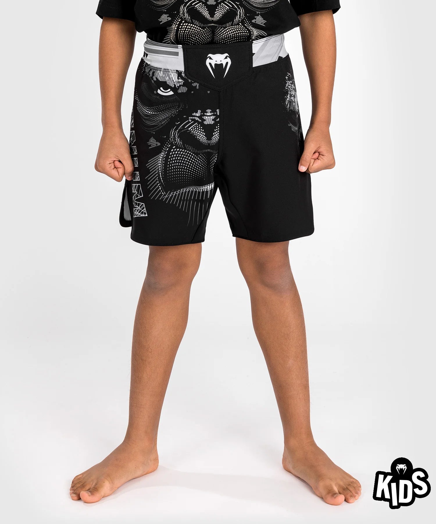 Short de Combat pour Enfants Venum Gorilla Jungle - Noir/Blanc