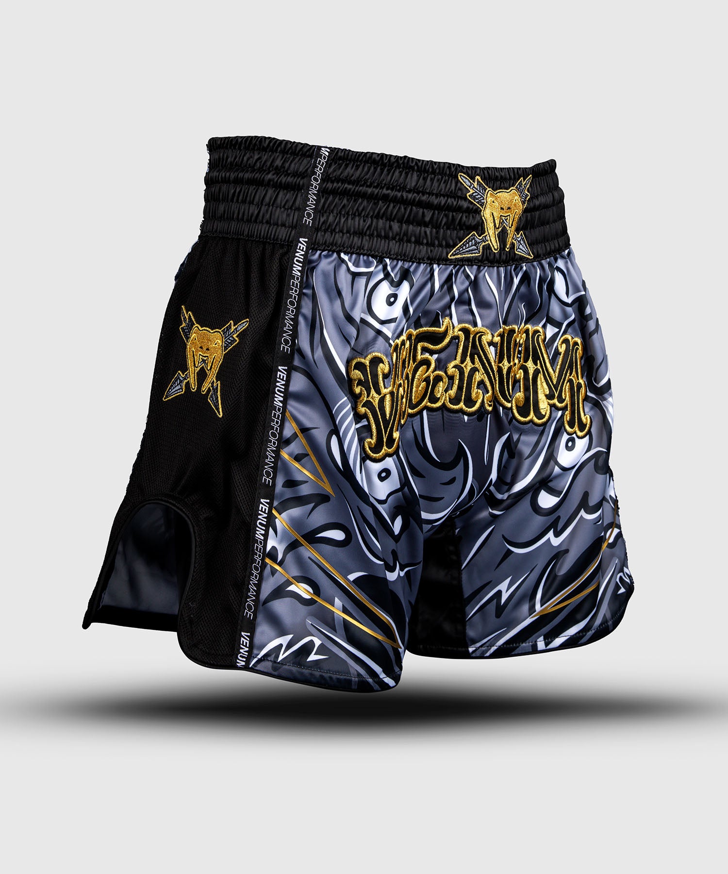Short de Muay Thaï Venum Wolf Atak - Noir/Gris