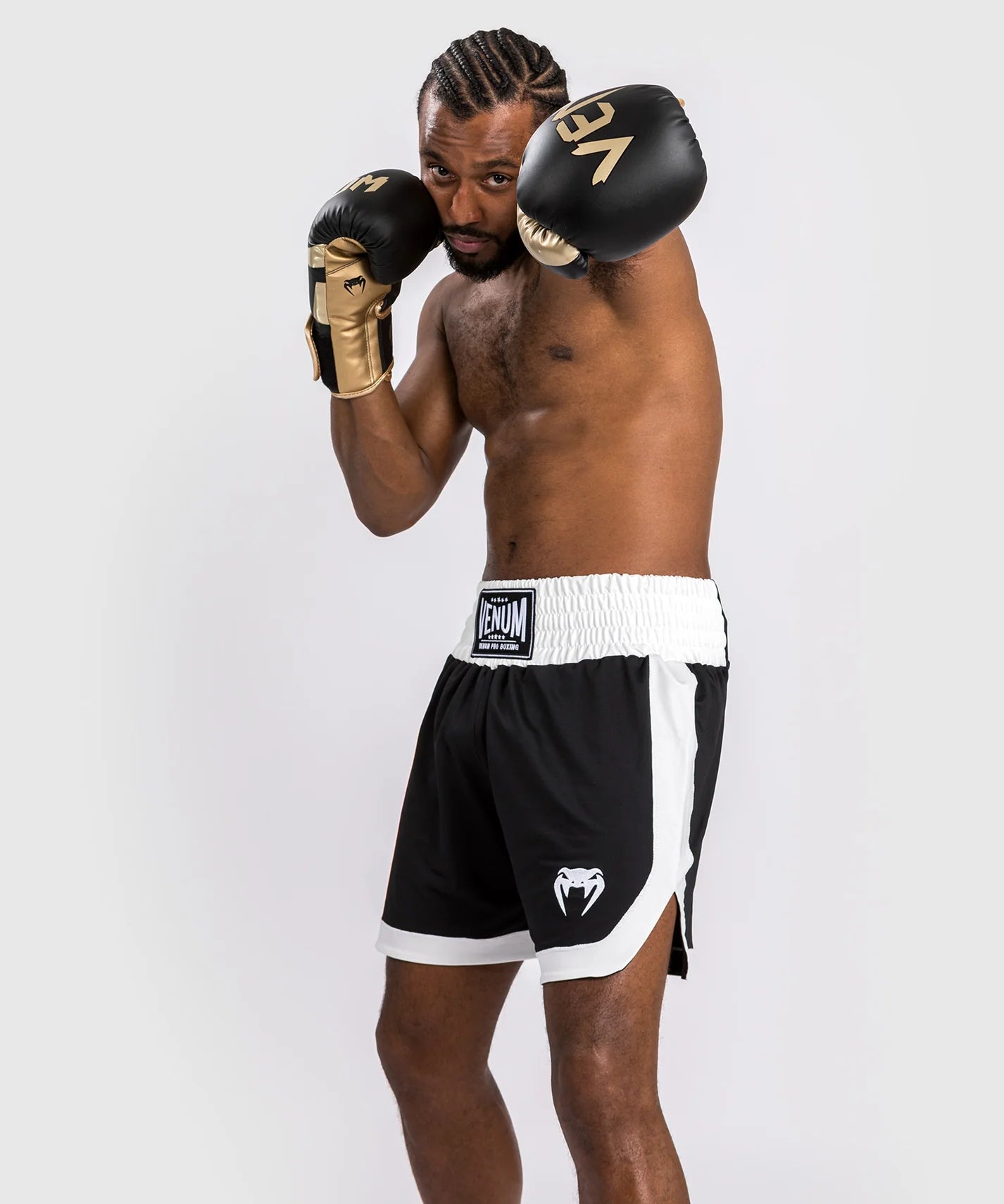 Short de boxe Venum Classic - Noir/Blanc