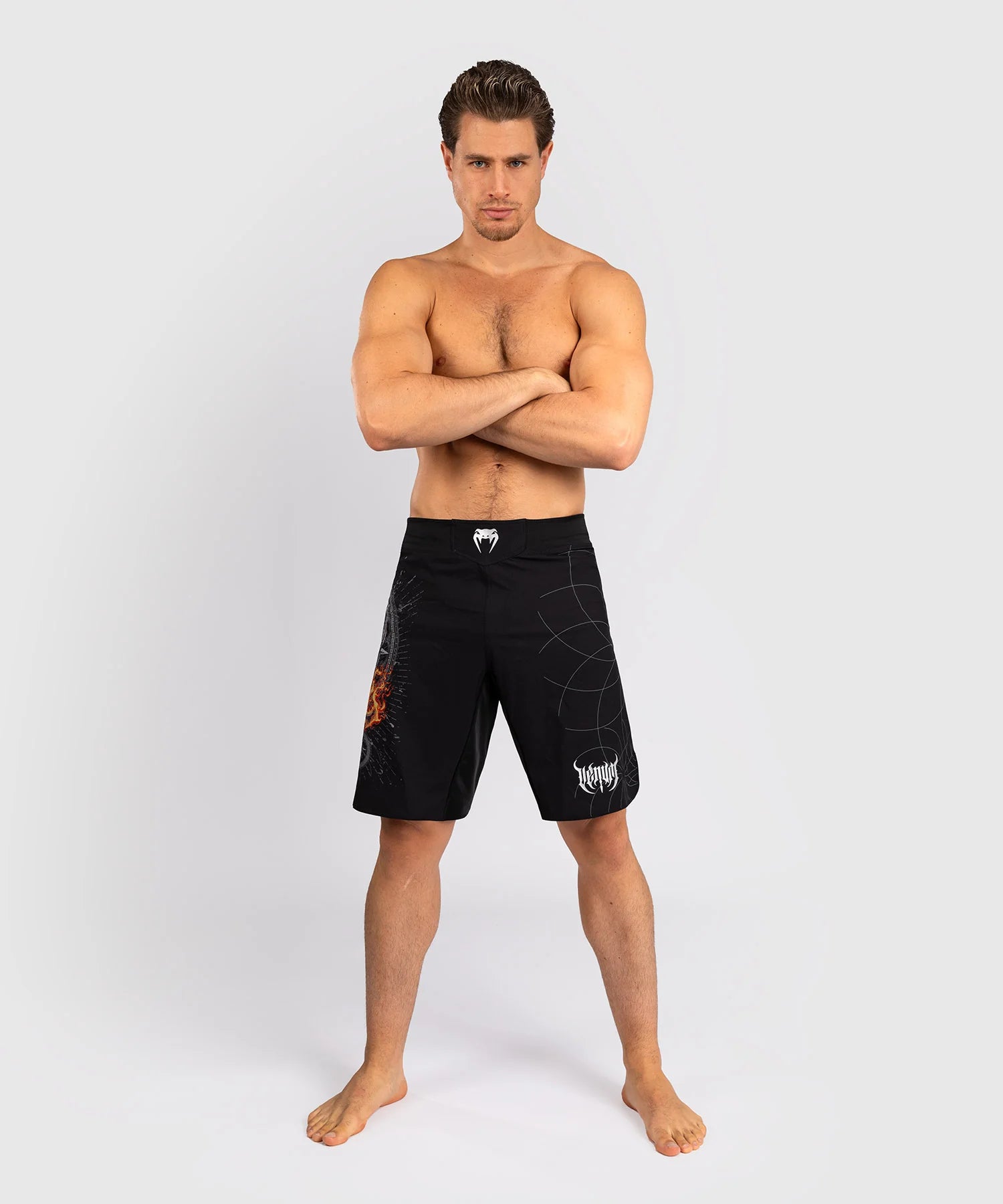 Short de combat Venum Gladiator 5.0 - Noir/Argent