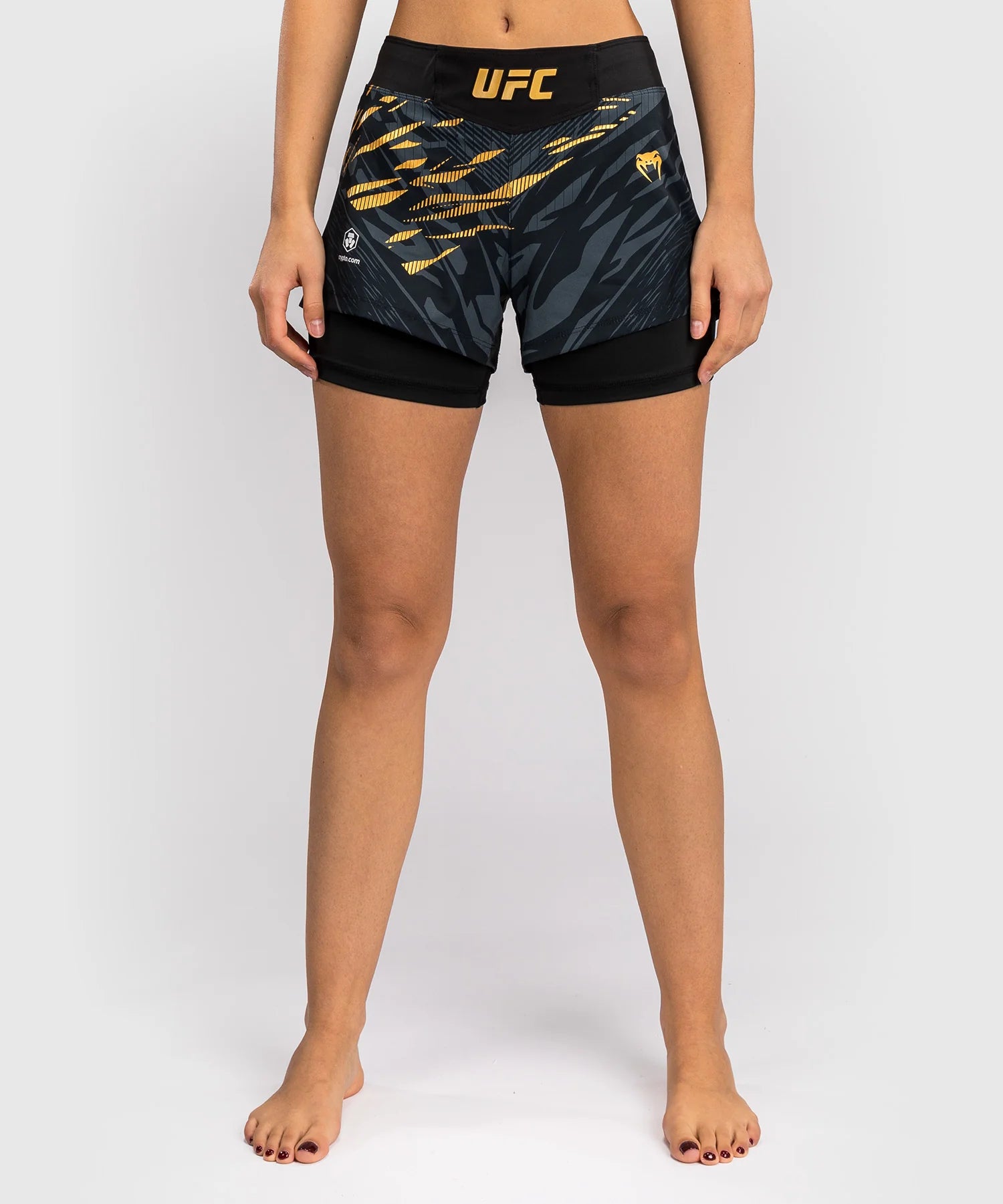 Shorts de Combat pour Femmes UFC Fusion by Venum Authentic Fight Night - Champion Noir/or