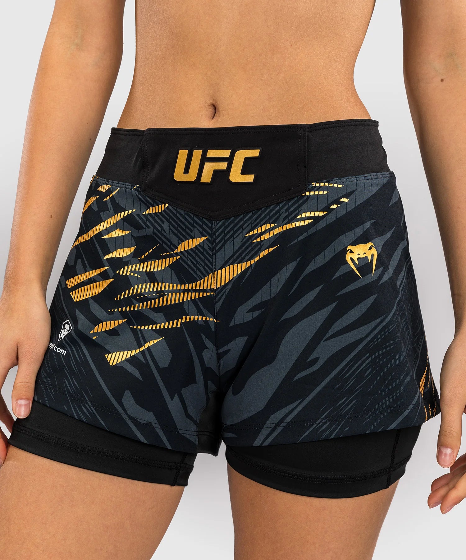 Shorts de Combat pour Femmes UFC Fusion by Venum Authentic Fight Night - Champion Noir/or