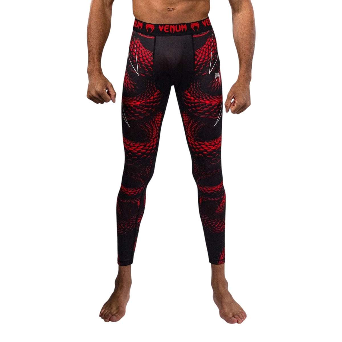 Legging de compression Spats Venum Matupa noir rouge argent pour MMA et grappling