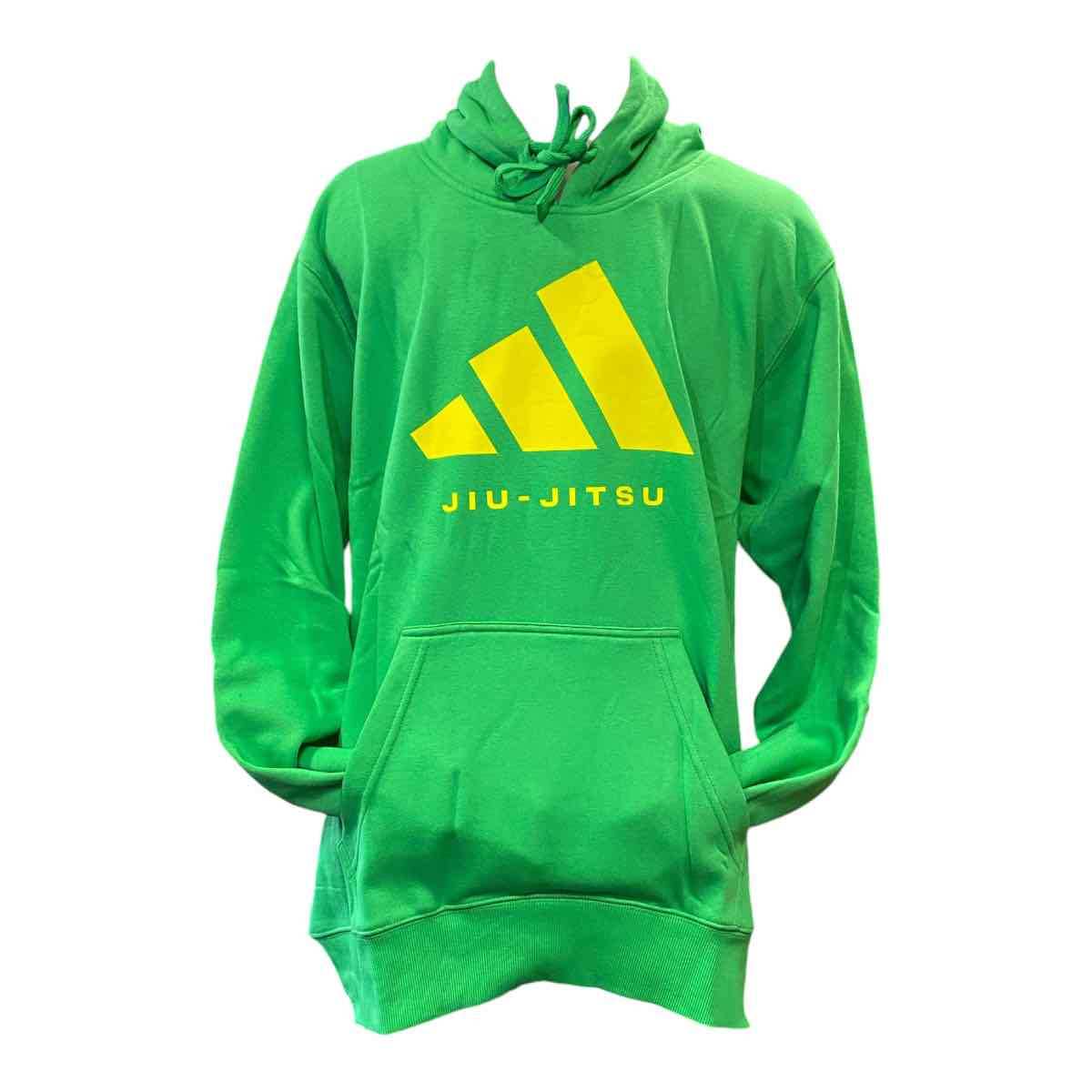 Sweat-shirt à capuche Adidas Jiu Jitsu - Vert/jaune