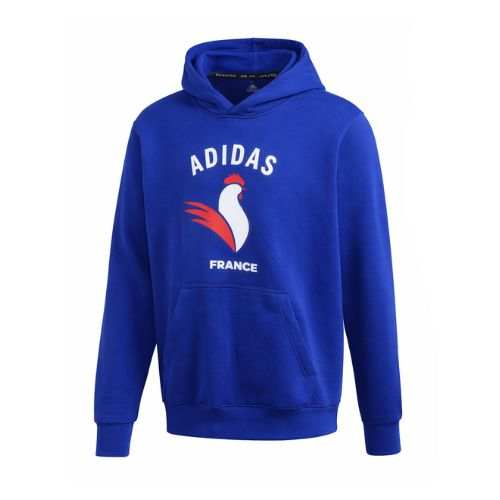 Sweat à capuche Judo Adidas Community Line Coq France Bleu