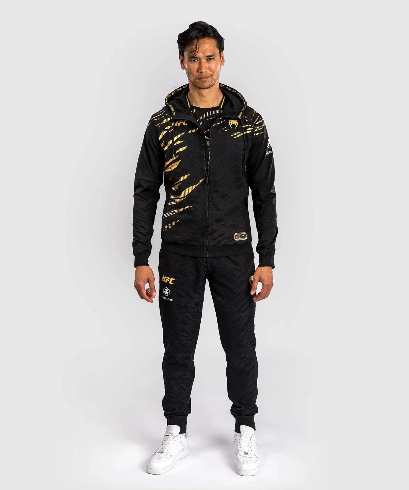Sweatshirt à Capuche UFC Fusion by Venum Authentic Fight Night Champion Noir/Or