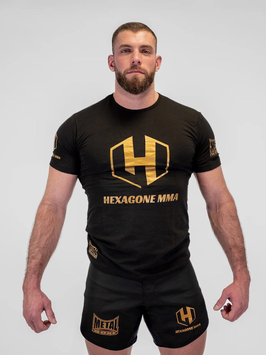 T-shirt Metal Boxe HEXAGONE MMA - Noir