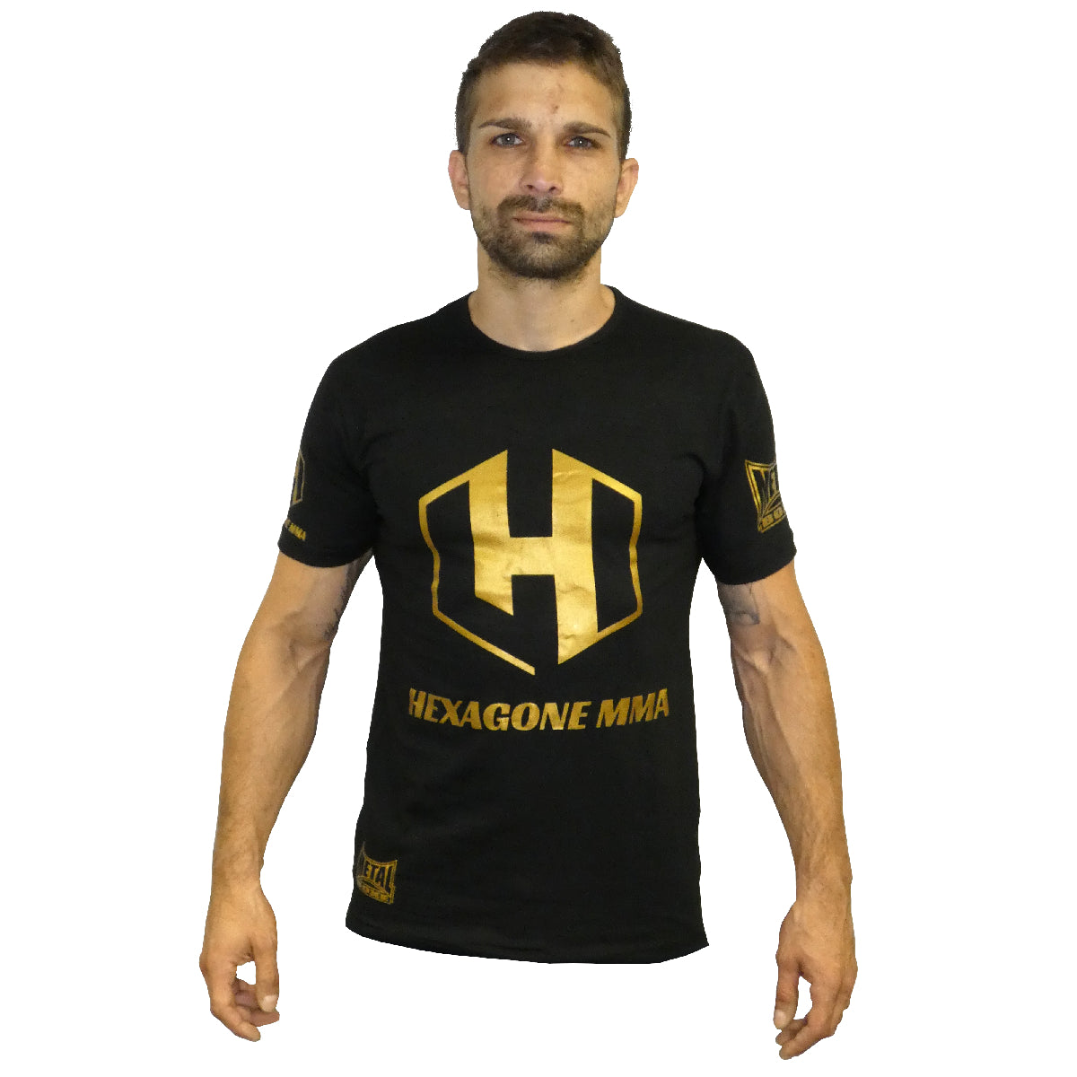 T-shirt Metal Boxe HEXAGONE MMA - Noir or