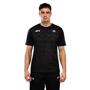 T-shirt Venum UFC Zenith noir et blanc, officiel, léger et respirant pour MMA