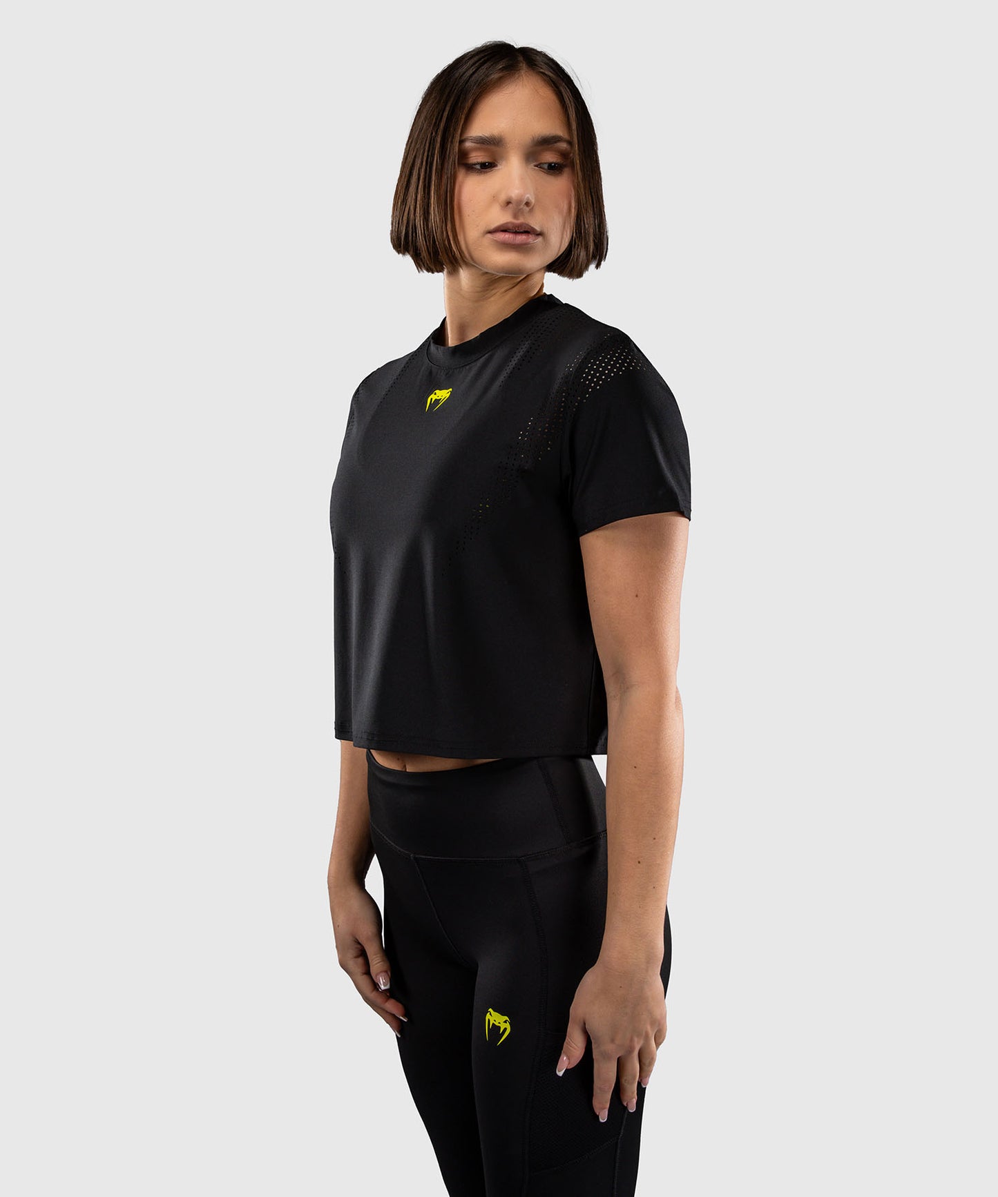 T-shirt Dry Tech Pour Femme Venum Lazer - Noir/Jaune